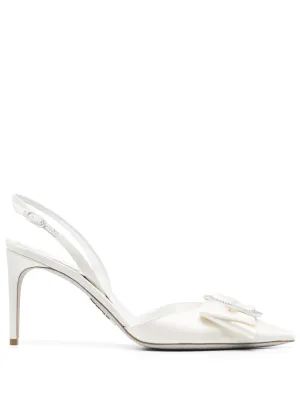 Nike Air Force 1 Mid Casual Shoes 98mm crystal-buckle satin pumps