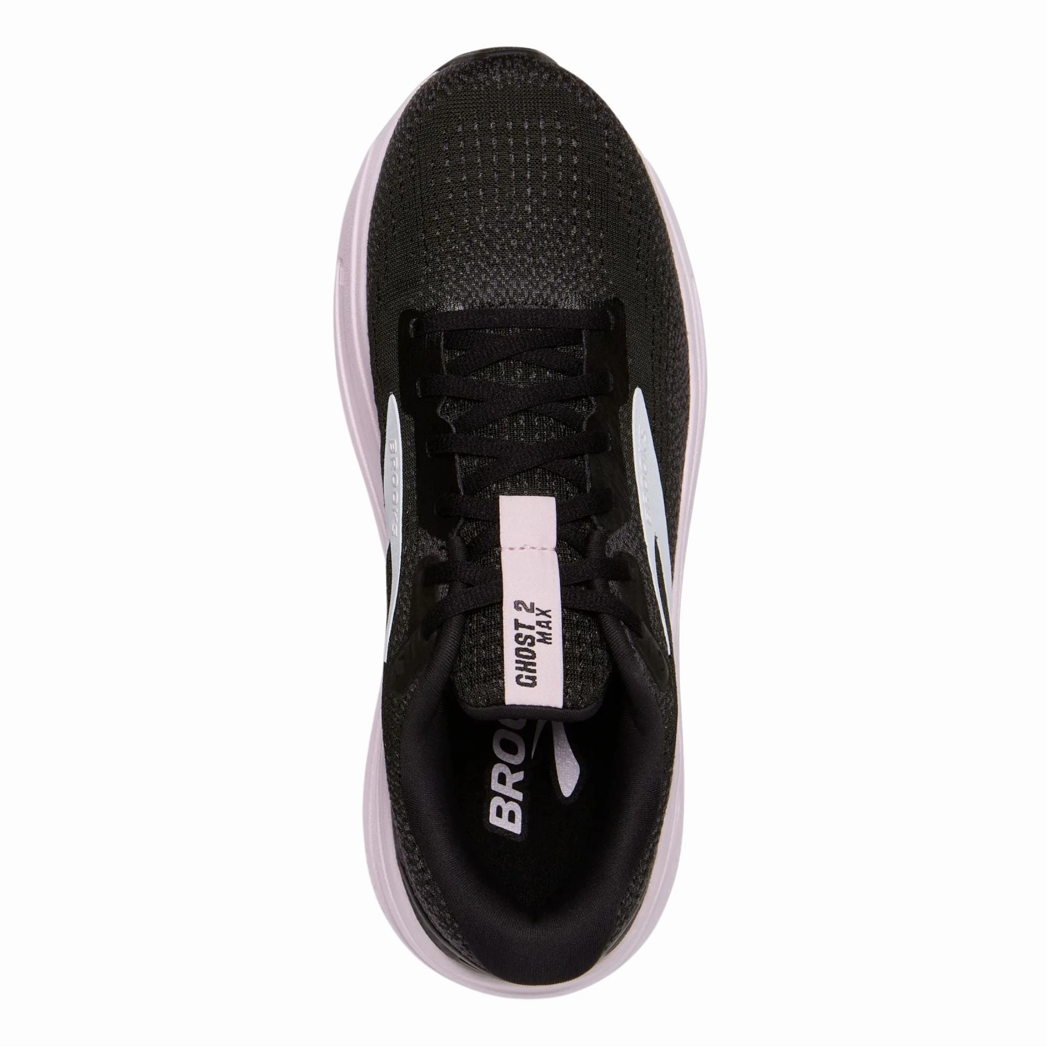 Best Casual Shoes Uk Brooks Women's 120420 077 Ghost Max 2 Black White Orchid Ice Cushion Neutral Running Shoes