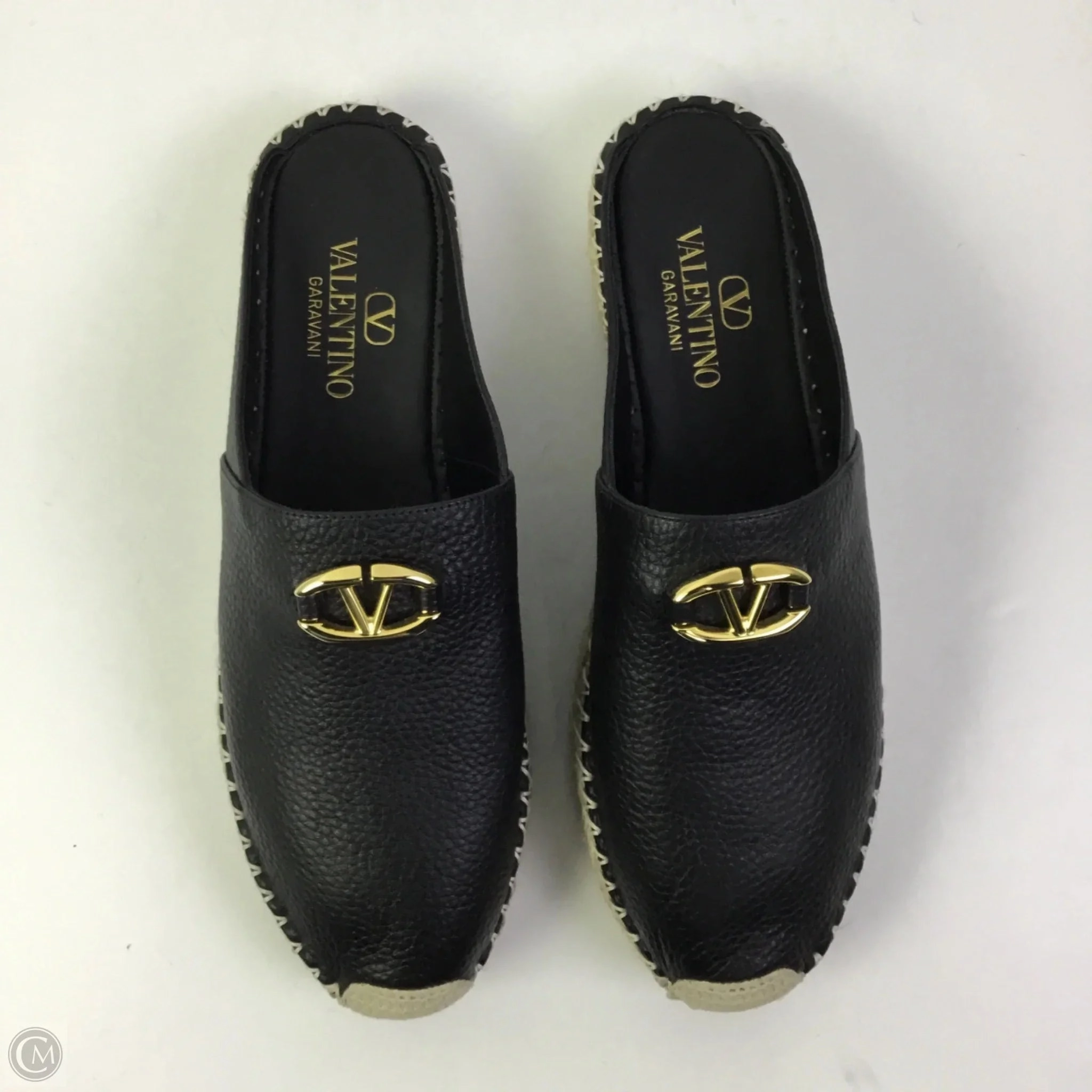 Shoes Luxury Designer By Valentino-garavani In Black & Gold, Size: 9 Mudd Casual Shoes