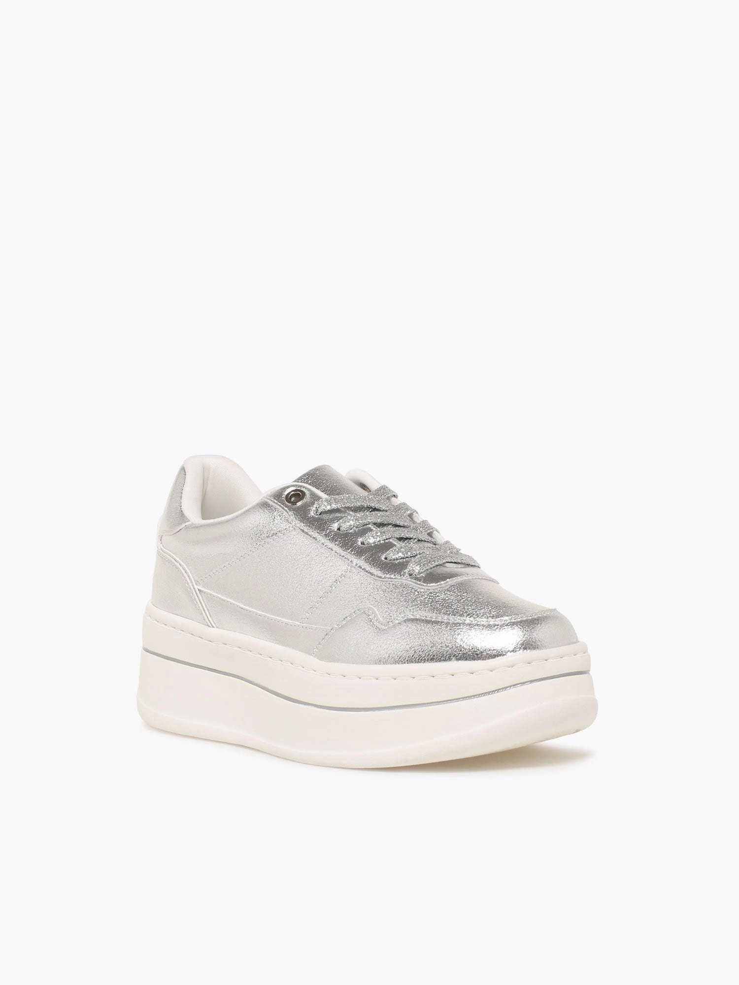 High Brand Luxury Casual Shoes Alicent Silver Metal