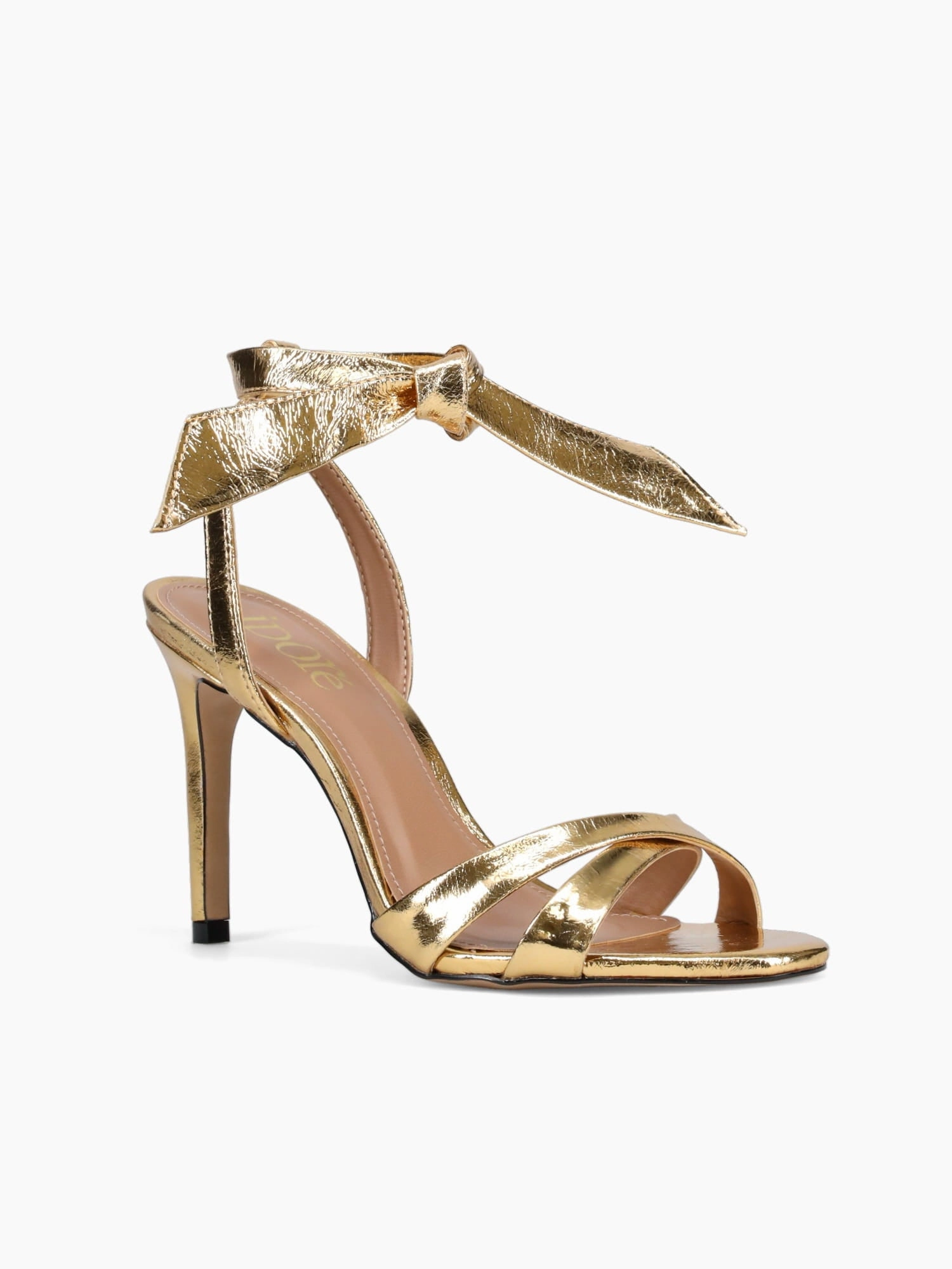 Delyse Gold Metal Bala Mary Jane Casual Shoes