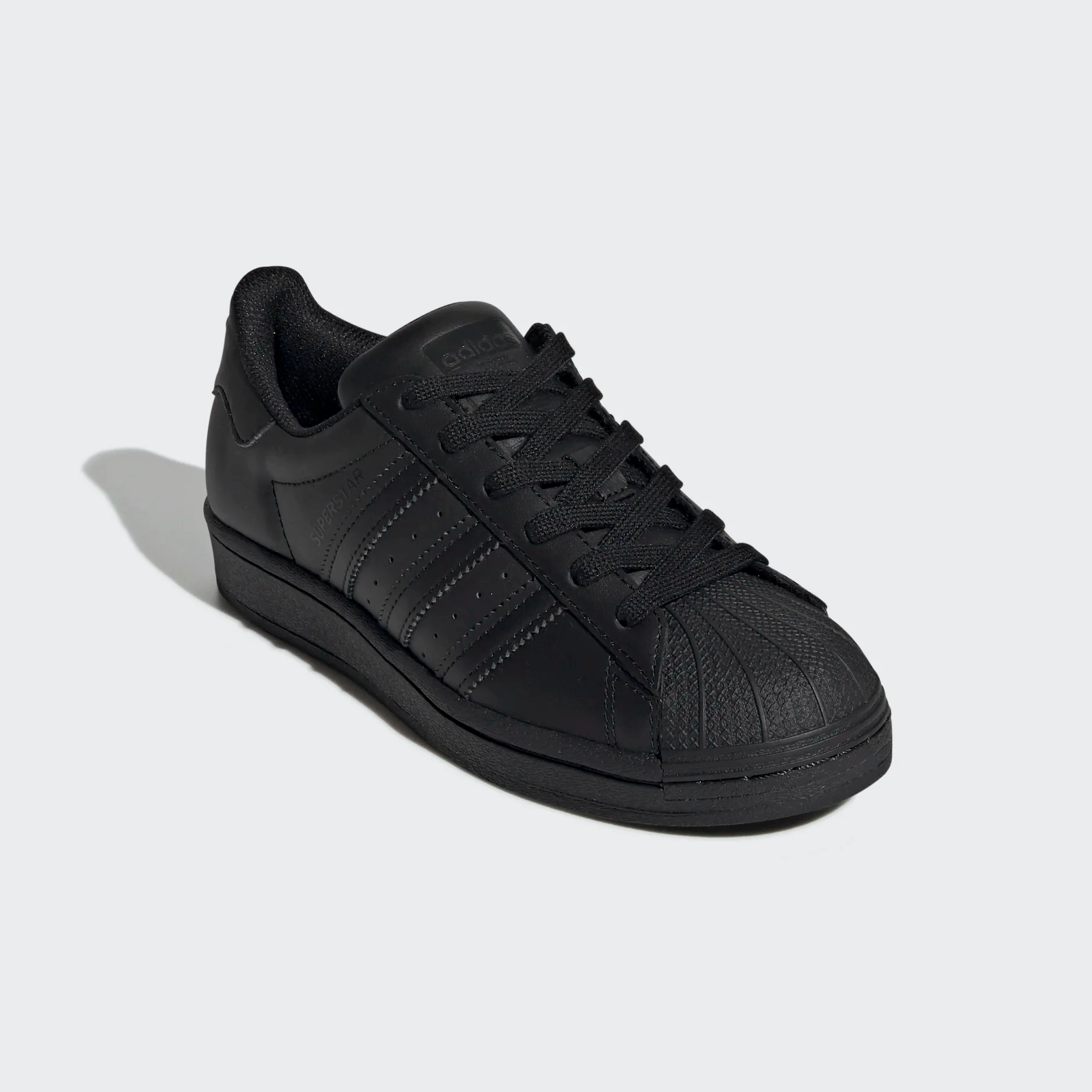 Adidas Kid's Superstar Shoes - All Black Adidas Padel Sport Shoes