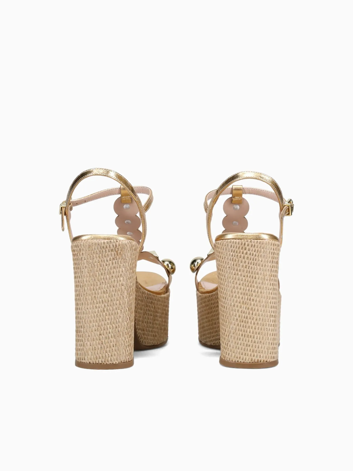 Phillippa Gold Crystal Leather Shoes For Smart Casual Attire