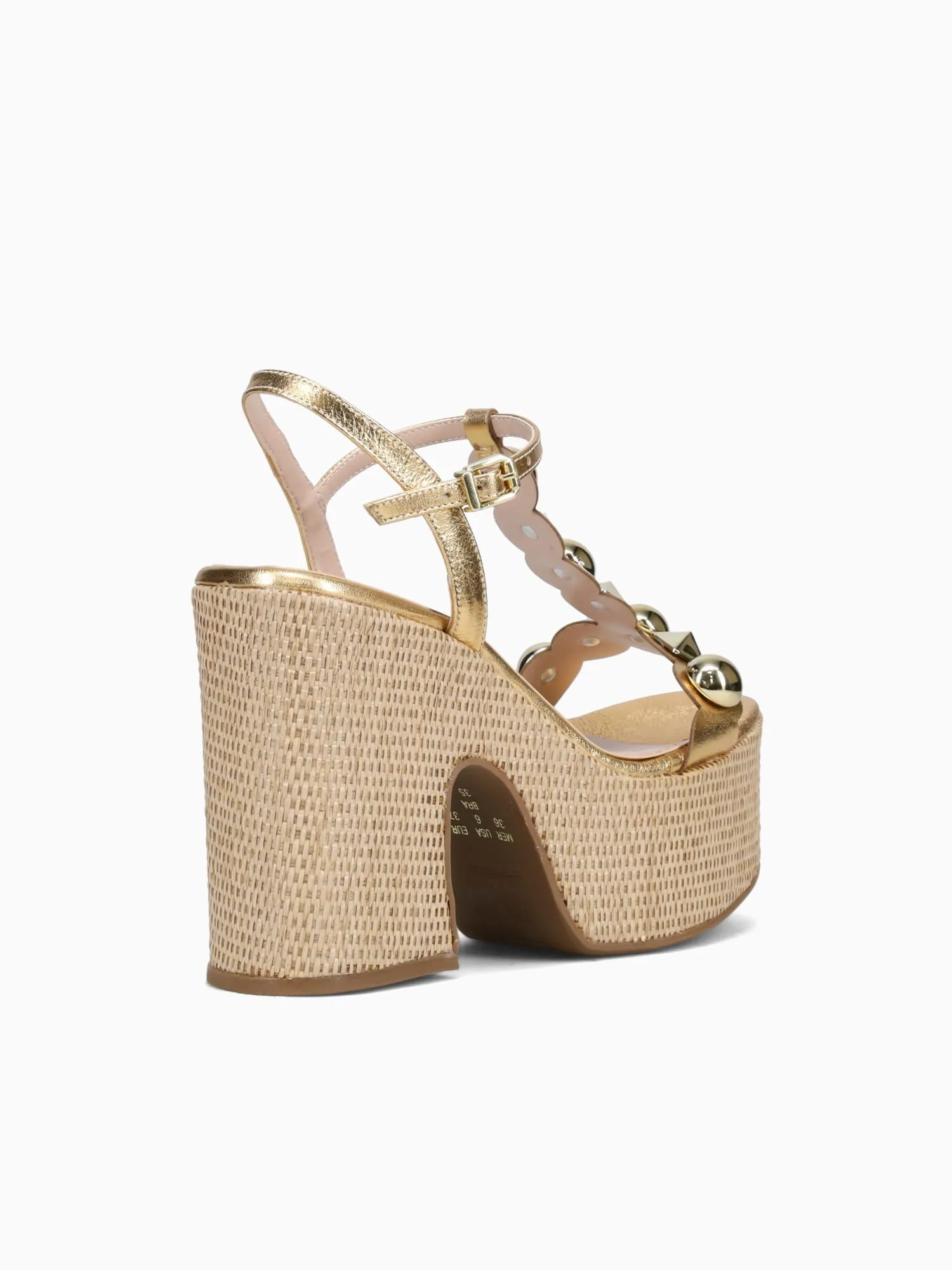 Nappa Leather Casual Shoes Phillippa Gold Crystal Leather