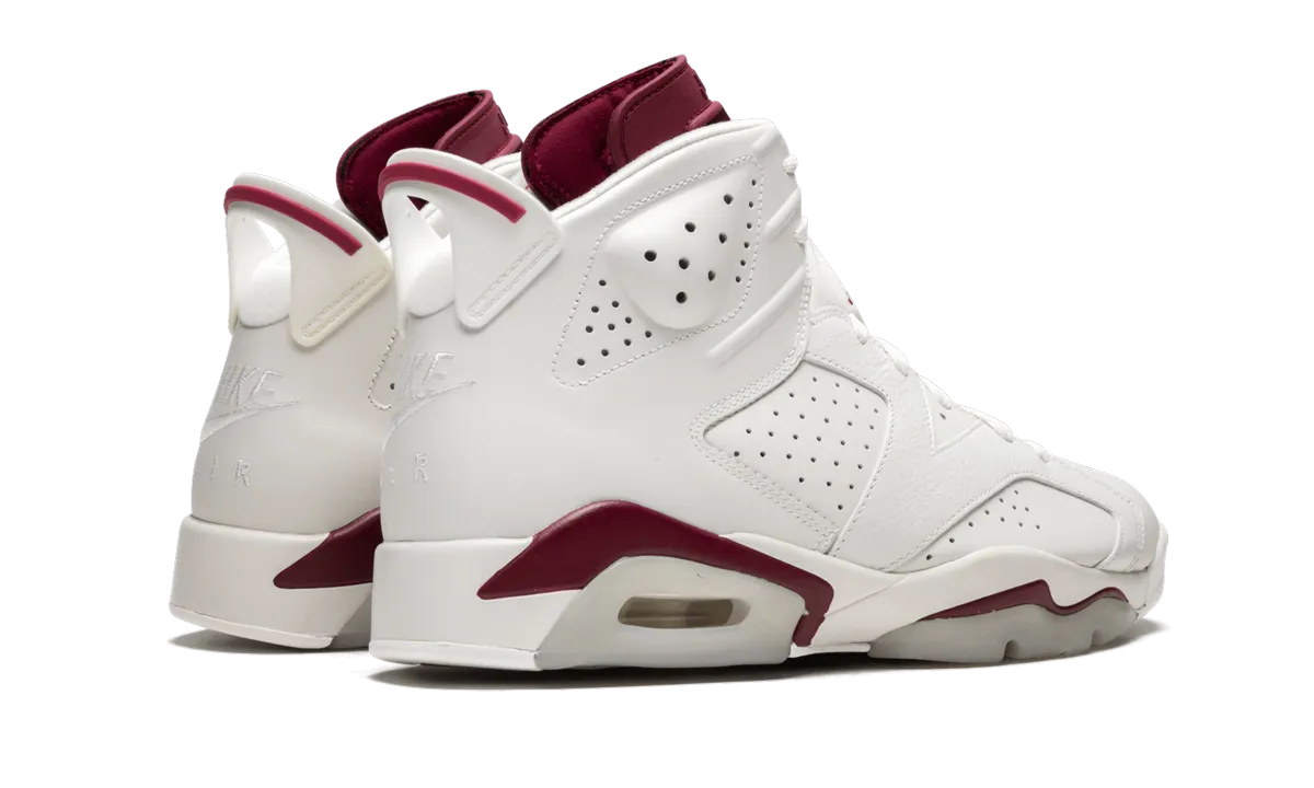 Square Toe Sneakers Air Jordan 6 Retro "Maroon"
