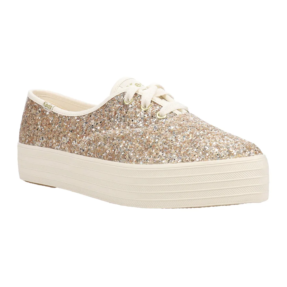 Formal With Casual Shoes Point Glitter Celebrations Lace Up Sneakers