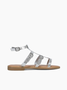 Fatima Silver Metallic Business Casual Steel Toe Shoes