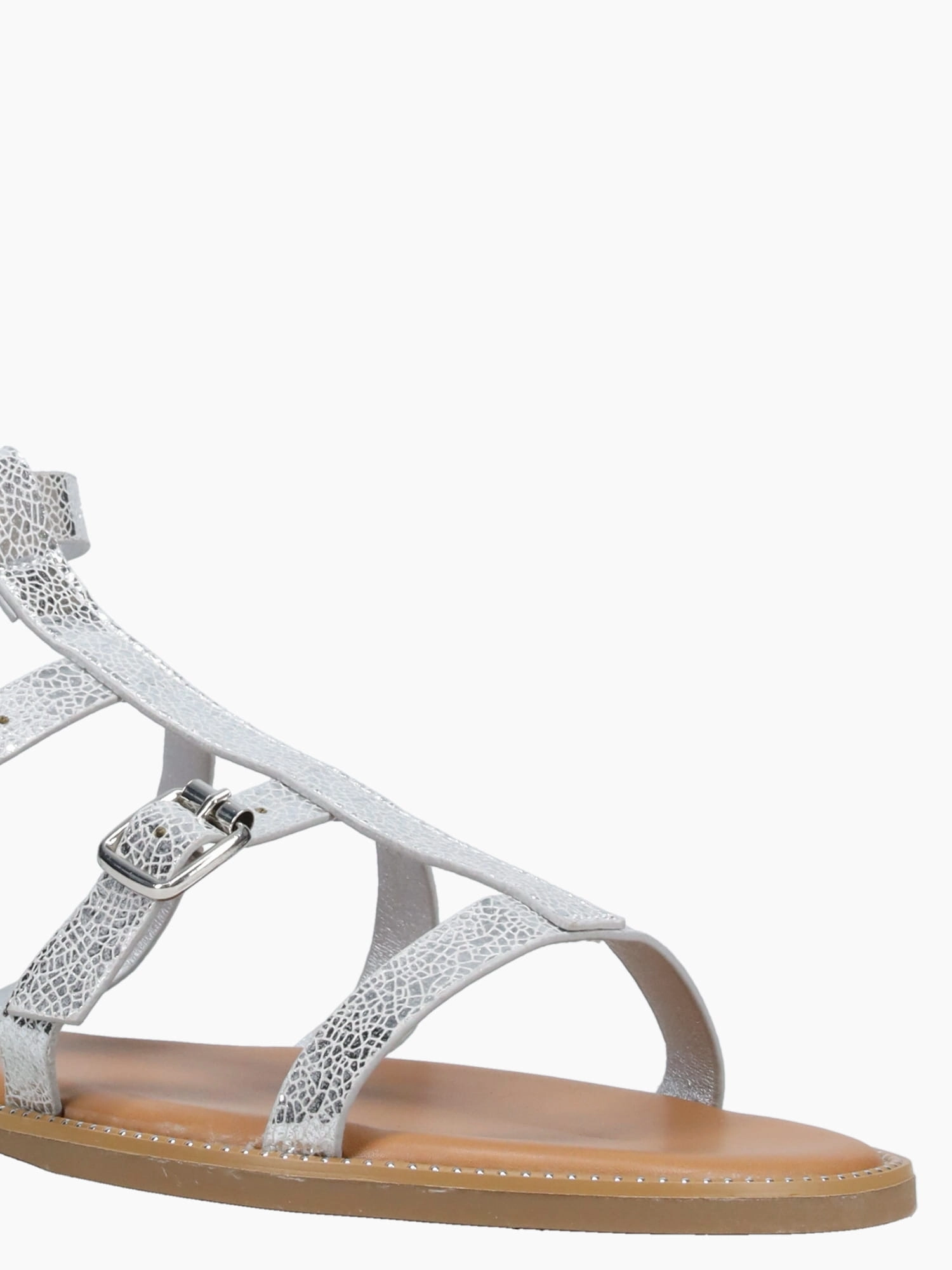 Casual Lightweight Summer Shoes Fatima Silver Metallic