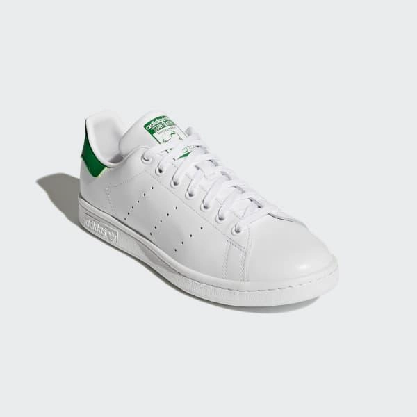 Adidas Men's Stan Smith Shoes - Cloud White / Core White / Green Adidas Skating Shoes