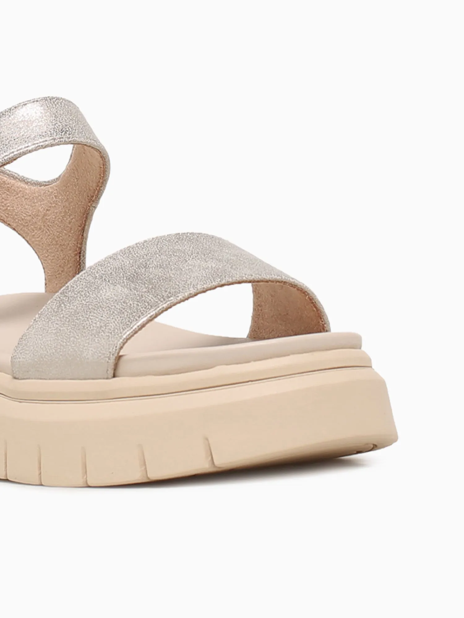 Poppi Gold Comfortable Casual Leather