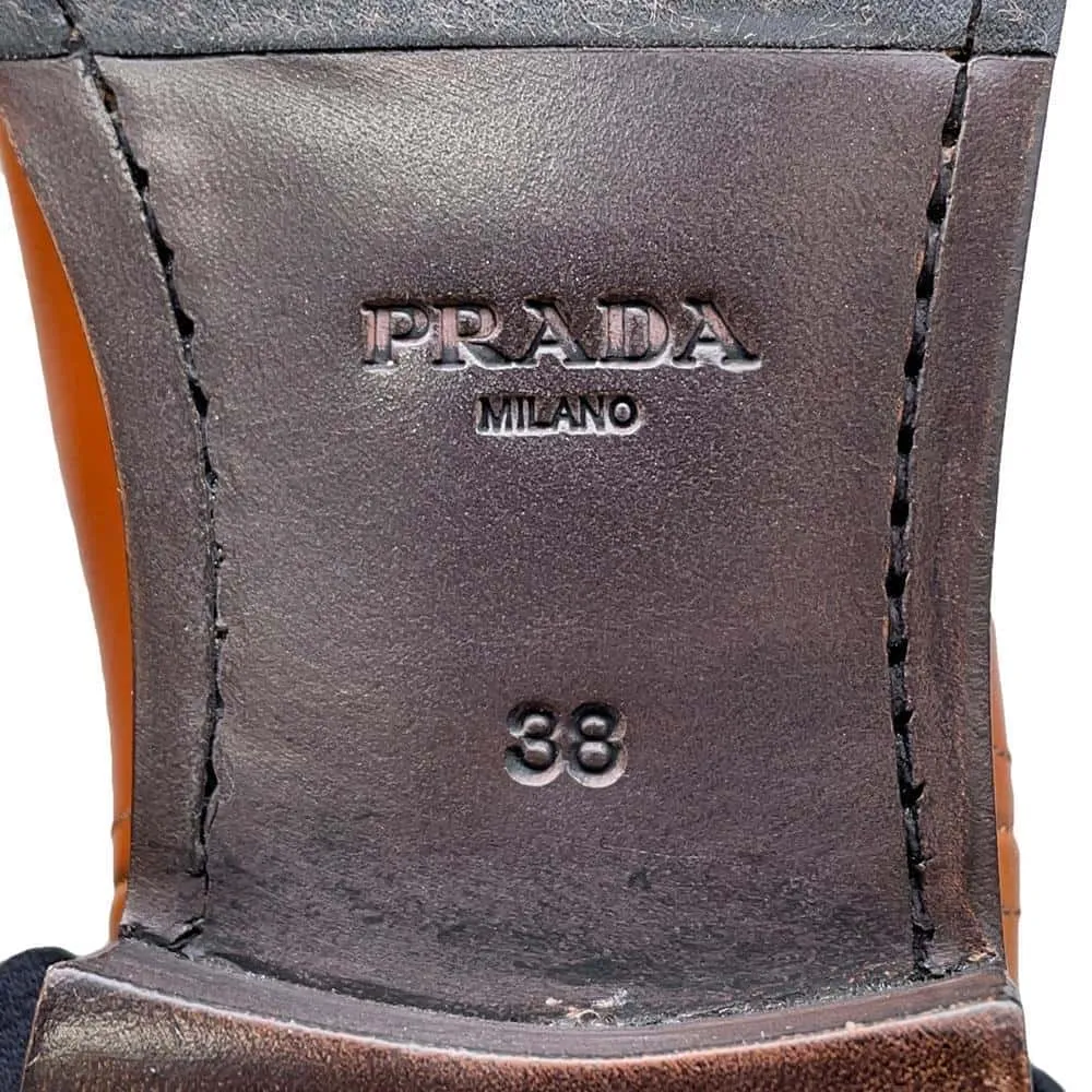 PRADA Knee-high boots Brown1W175M Leather Size 38 Paul Bond Boots