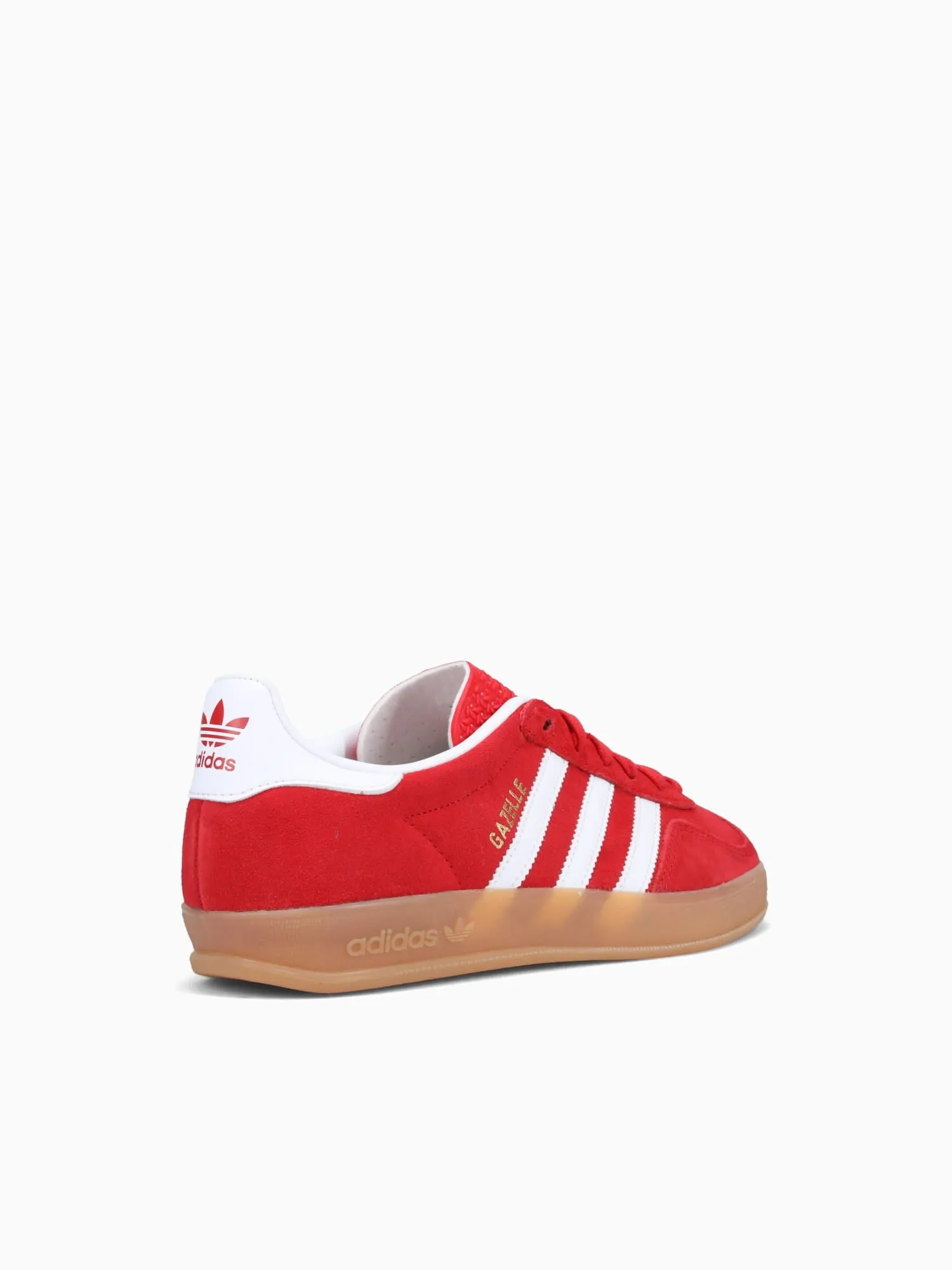 Casual Leather Dress Shoes Gazelle Indoor Red White suede