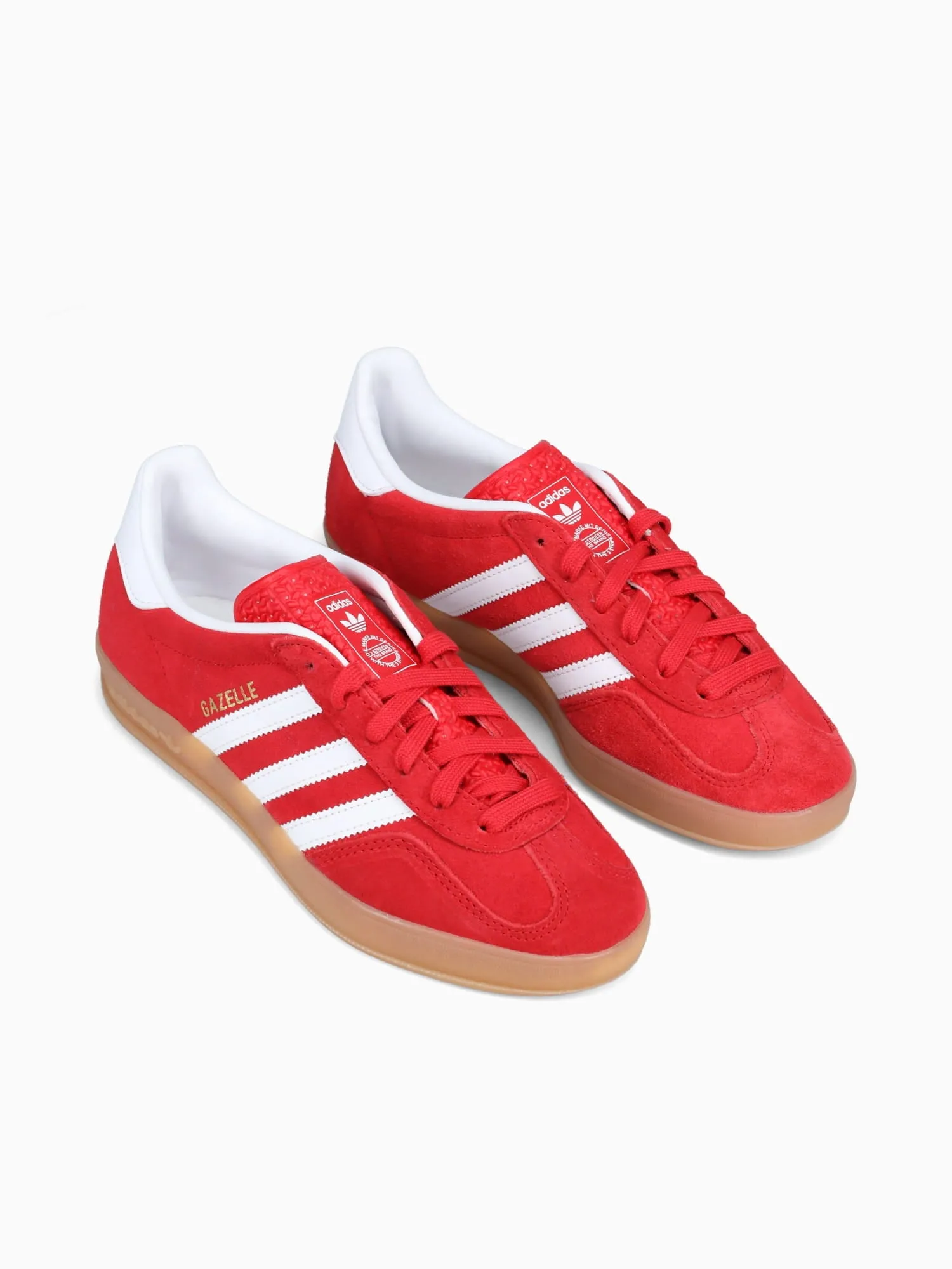 Mesh Breathable Casual Shoes Gazelle Indoor Red White suede