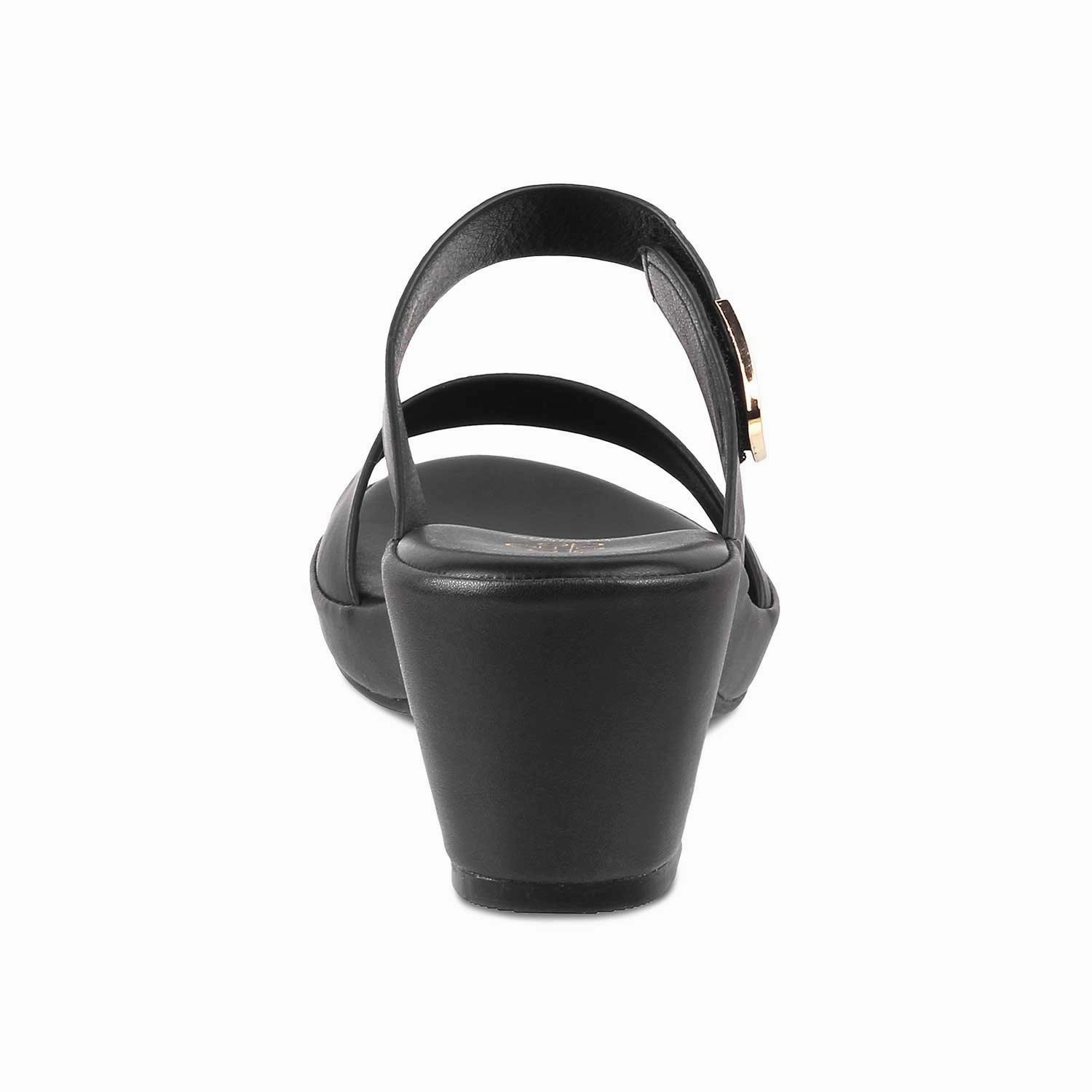 The Bonavista Black Women's Casual Block Heel Sandals Tresmode Braided Sandals Heels