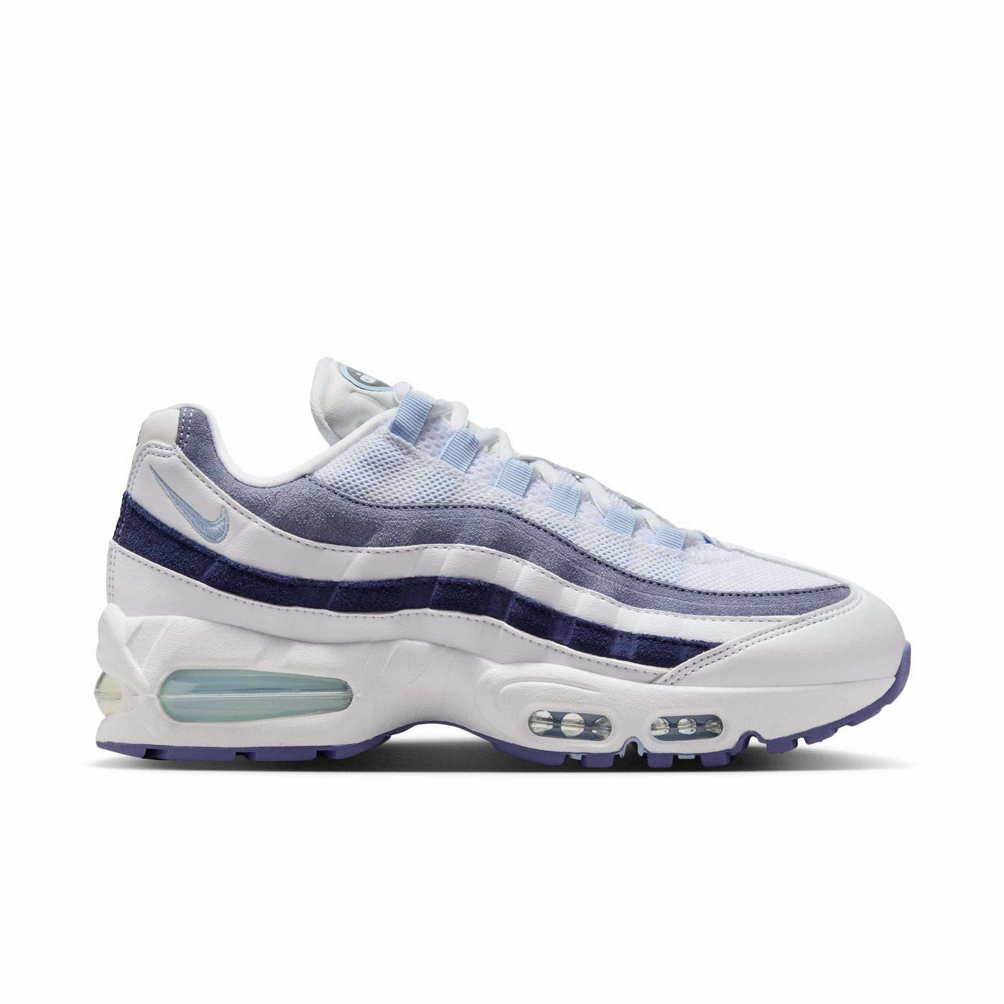 Nike Air Max 95 Women's Shoes Color: White/celestine Blue-world Indigo IB6396-103 On Sale Nike Shoes