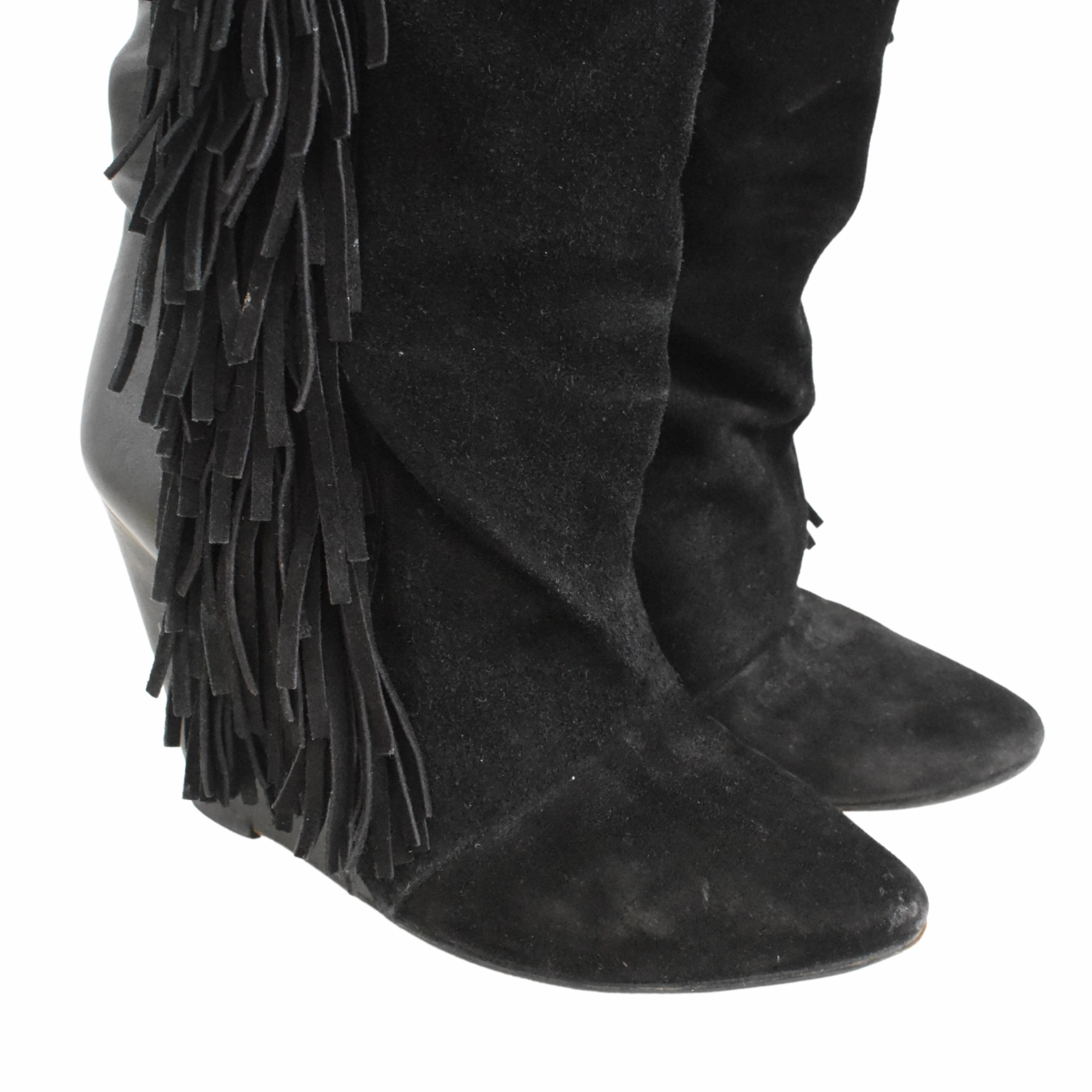 Isabel Marant 'Manly' Fringe Boots - Women's 41 Turquoise Cowboy Boots