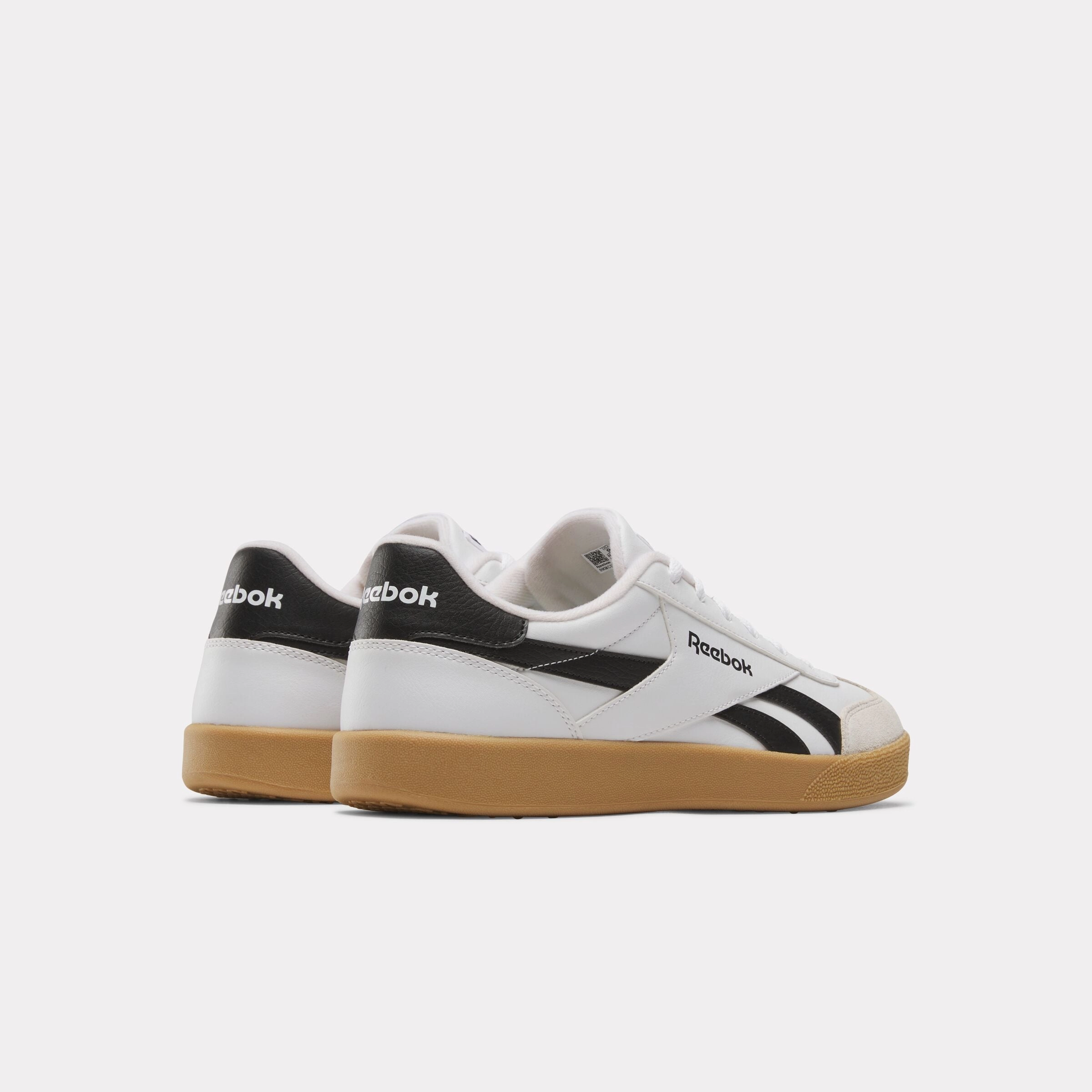 Reebok Vector Smash Shoes White/Black/Gum Leather Slip On Casual Shoes