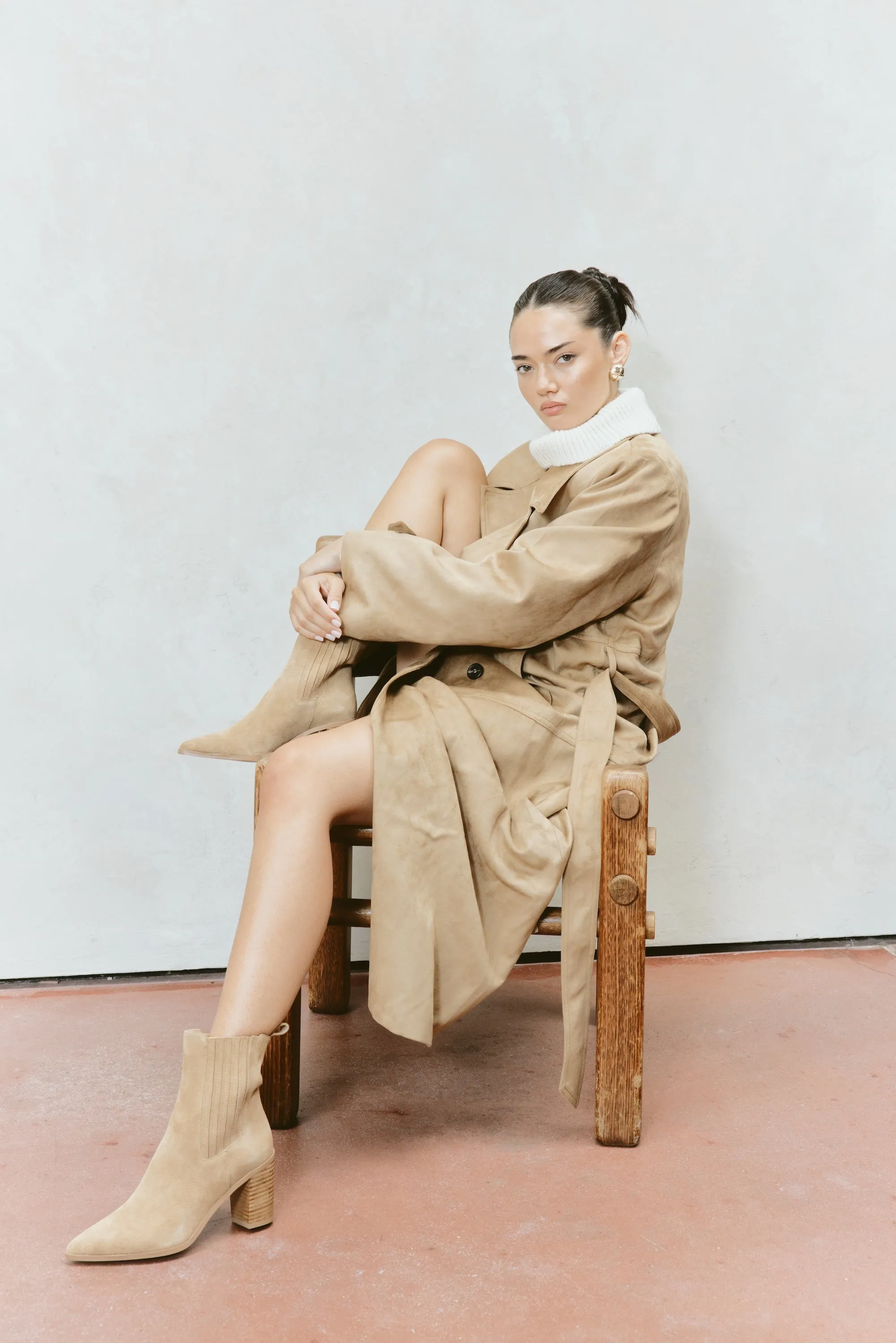 Xelement Boots Clancy Gusset Ankle Boot - Taupe Suede