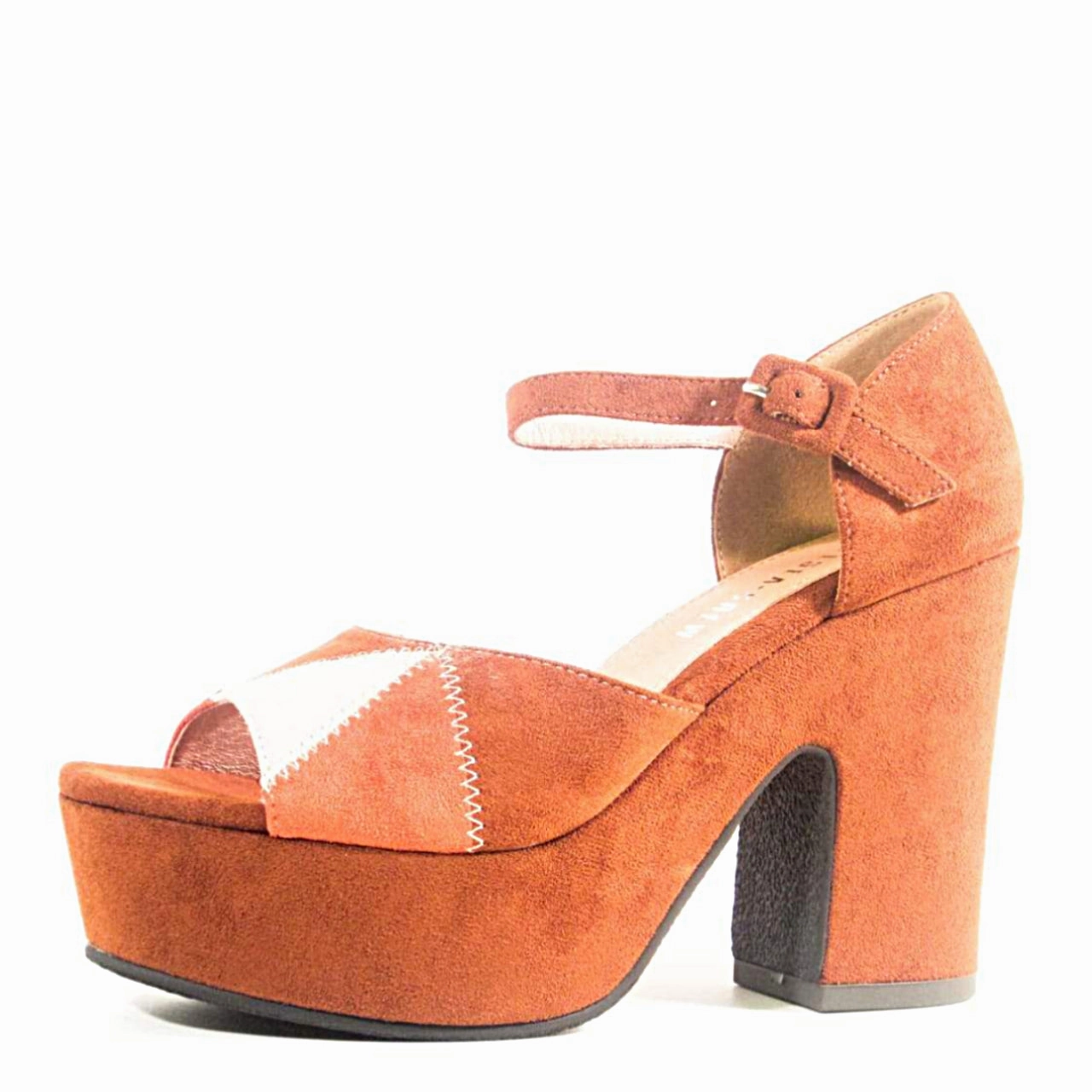 Quilted Patchwork Platform Heels High Heels Size 10