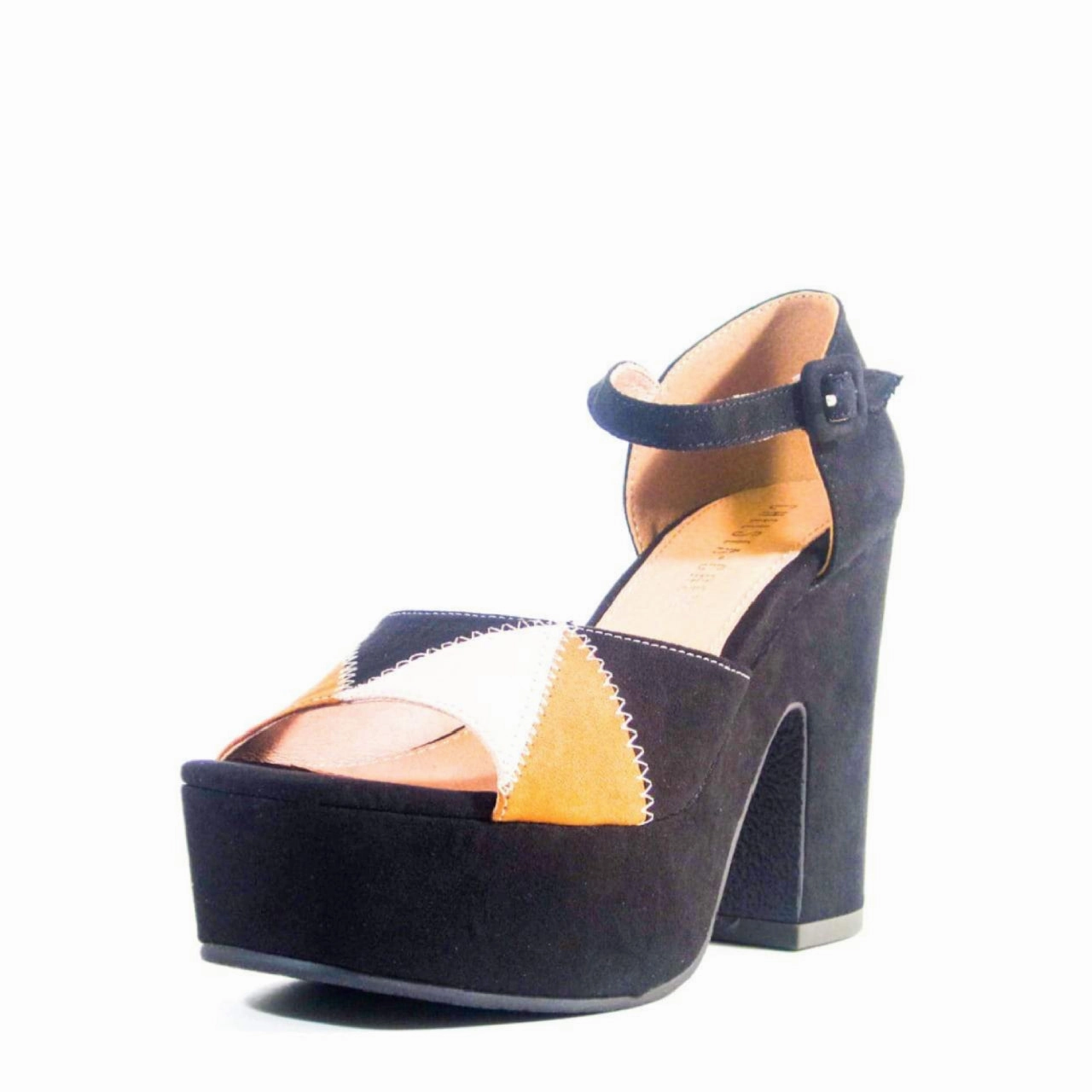 Quilted Patchwork Platform Heels Vegas High Heels