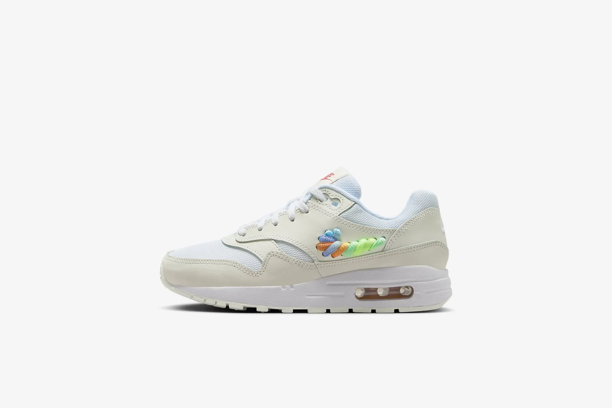 Nike "Air Max 1 SE" GS - White / Multi-Color / Summit White Nike Squat Shoes