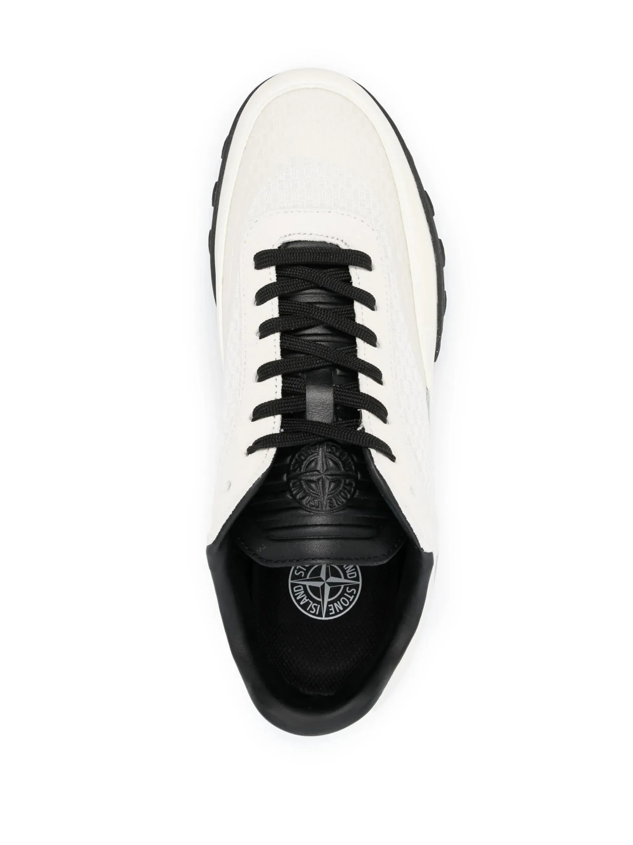 Low Price Casual Shoes Online Compass-motif low-top leather sneakers