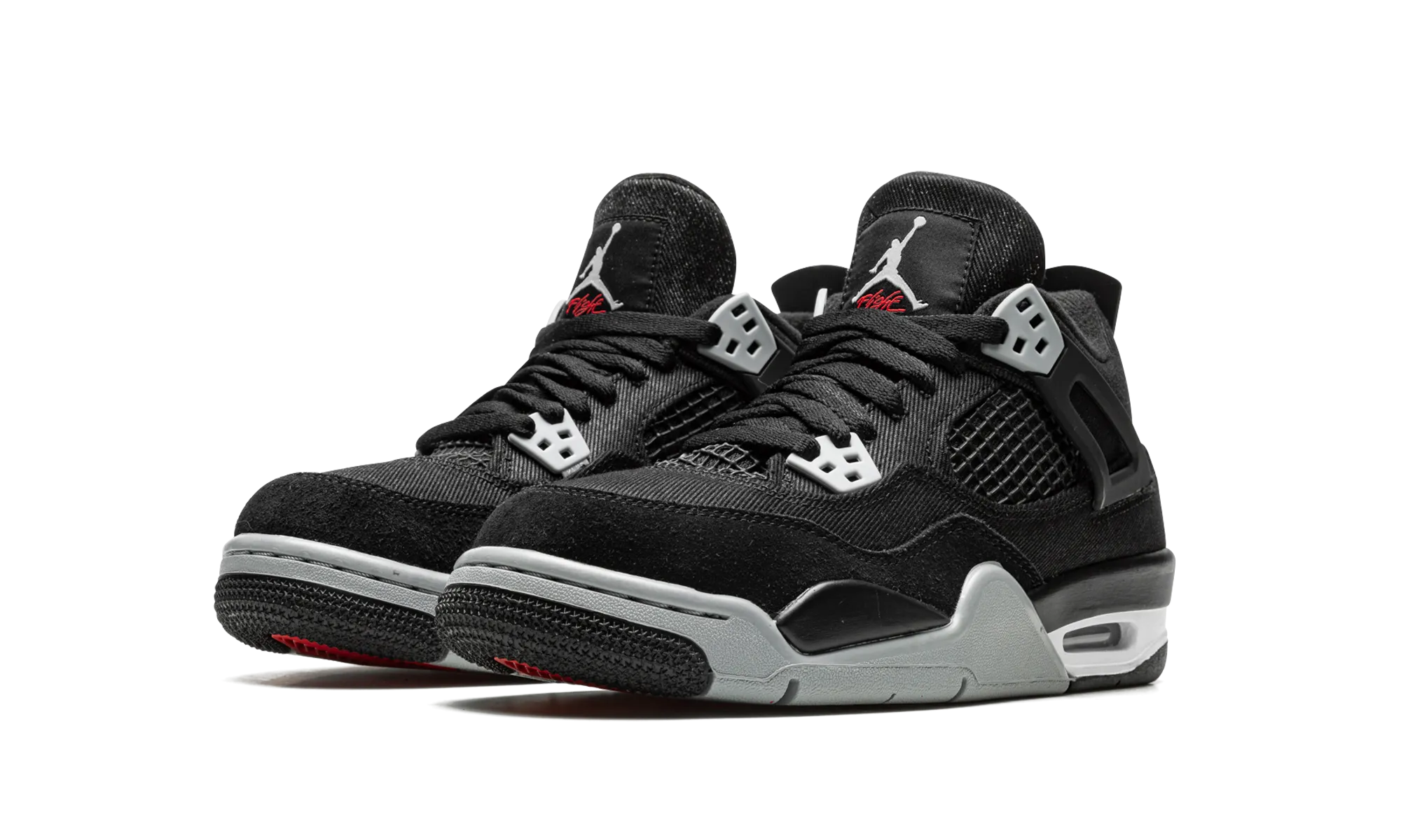 Air Jordan 4 GS "Black Canvas" Sneakers For People With Flat Feet