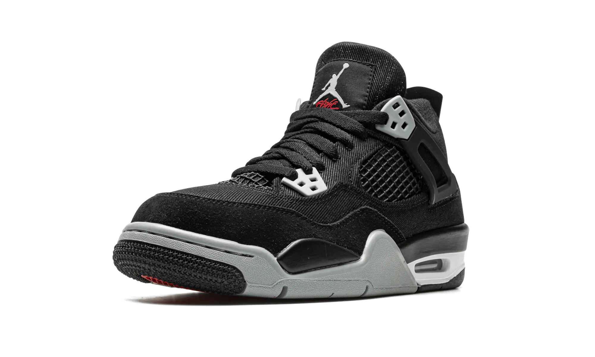Air Jordan 4 GS "Black Canvas" Water Proof Sneakers