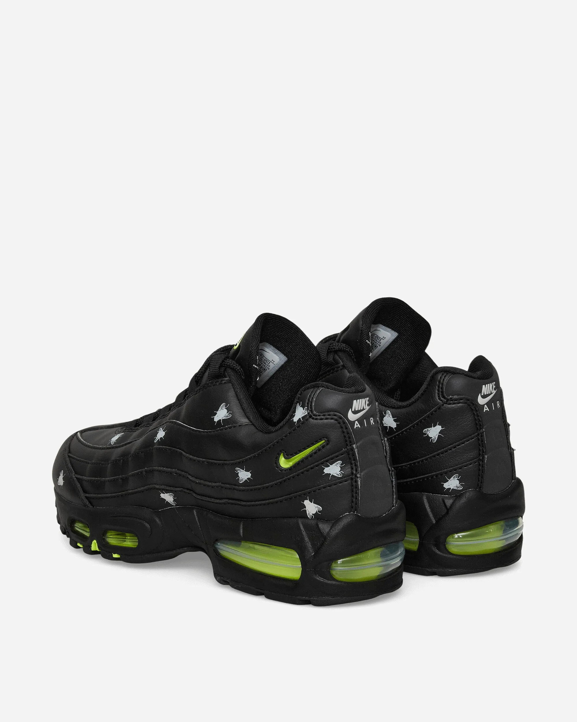 Nike Bow Shoes Air Max 95 Sneakers Neon Yellow / Black