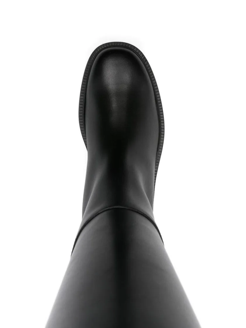 Knee-High Ankle Boots With Polished Leather Finish Macy's Boots
