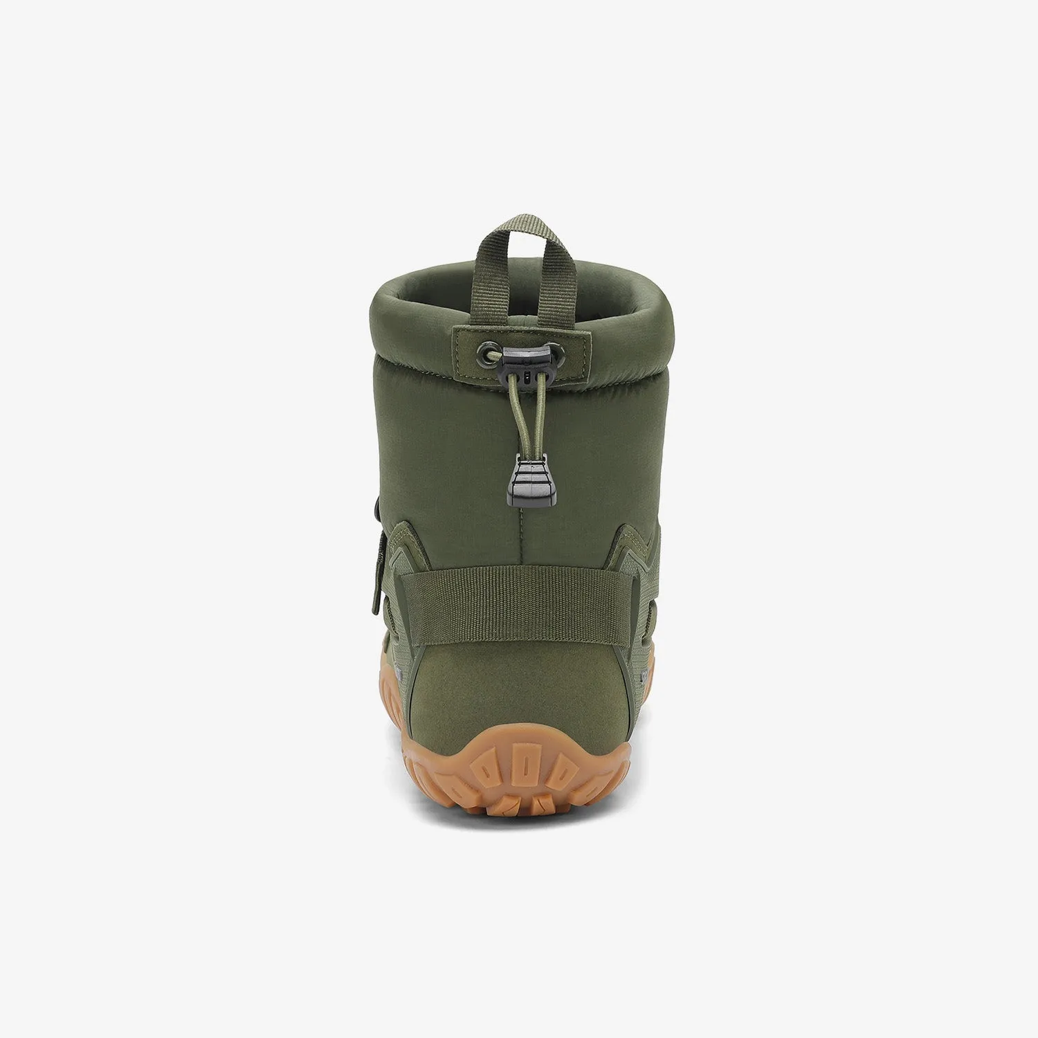 Brown Knee Boots Wide Calf Puffer  - Winter Barefoot Shoes