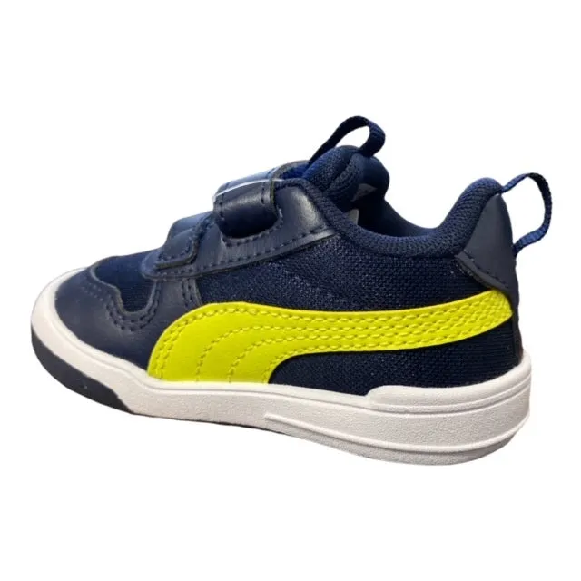 Puma scarpa da ginnastica da bambino Multiflex Mesh V Ps 380846 05 blu-limone Drive Sneakers