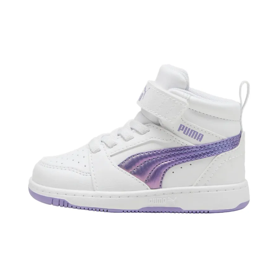 In Sneakers Puma scarpa sneakers alta da bambina Rebound V6 Mid Bouncy 398727-01 bianco-lavanda