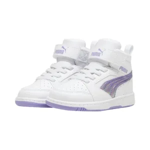 Puma scarpa sneakers alta da bambina Rebound V6 Mid Bouncy 398727-01 bianco-lavanda Sneakers Mannen