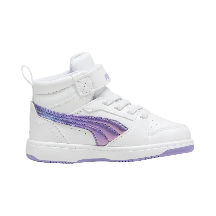 Puma scarpa sneakers alta da bambina Rebound V6 Mid Bouncy 398727-01 bianco-lavanda Wholesale Sneakers