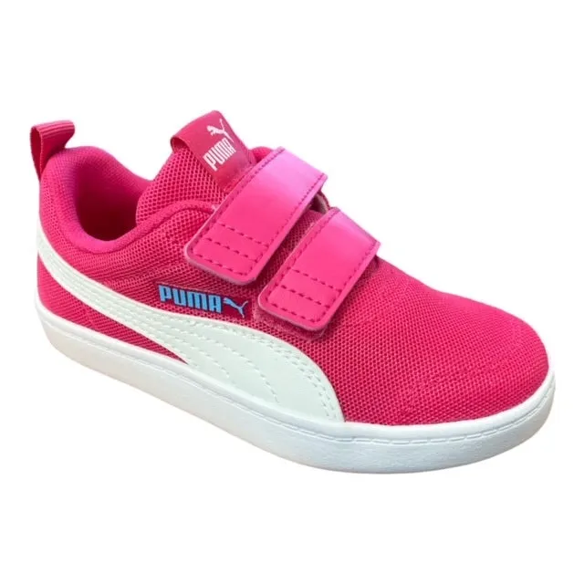 Puma scarpa sneakers con strappo da bambina Courtflex v2 Mesh V PS 371758 11 barbabietola viola bianco Park Sneakers