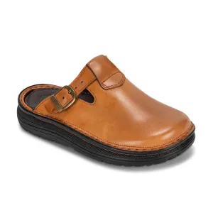 Sawyer - Leather Clog-Toe Sandal | Honey Denim Sandals