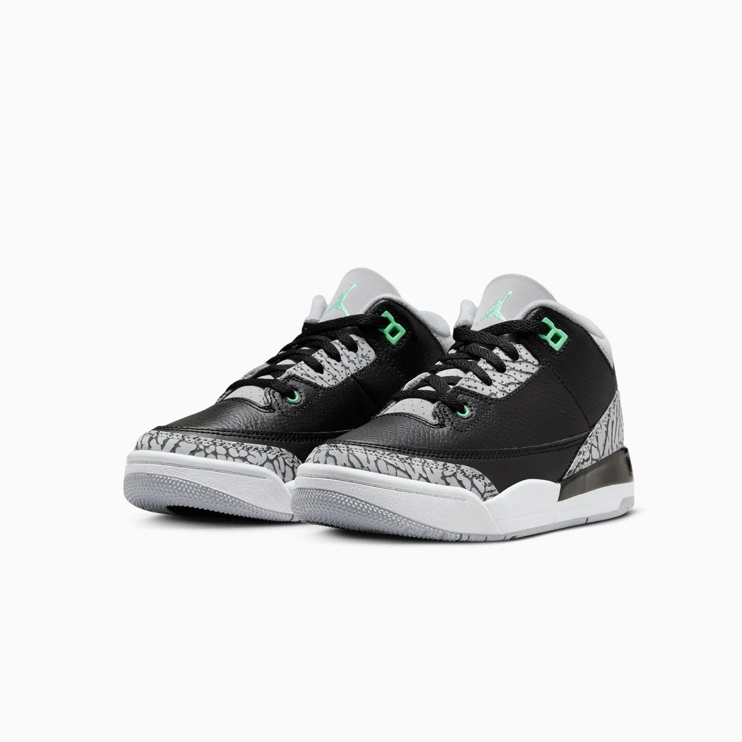 Kid's Jordan 3 Retro "Green Glow" Pre School Sneakers Gel Kayano