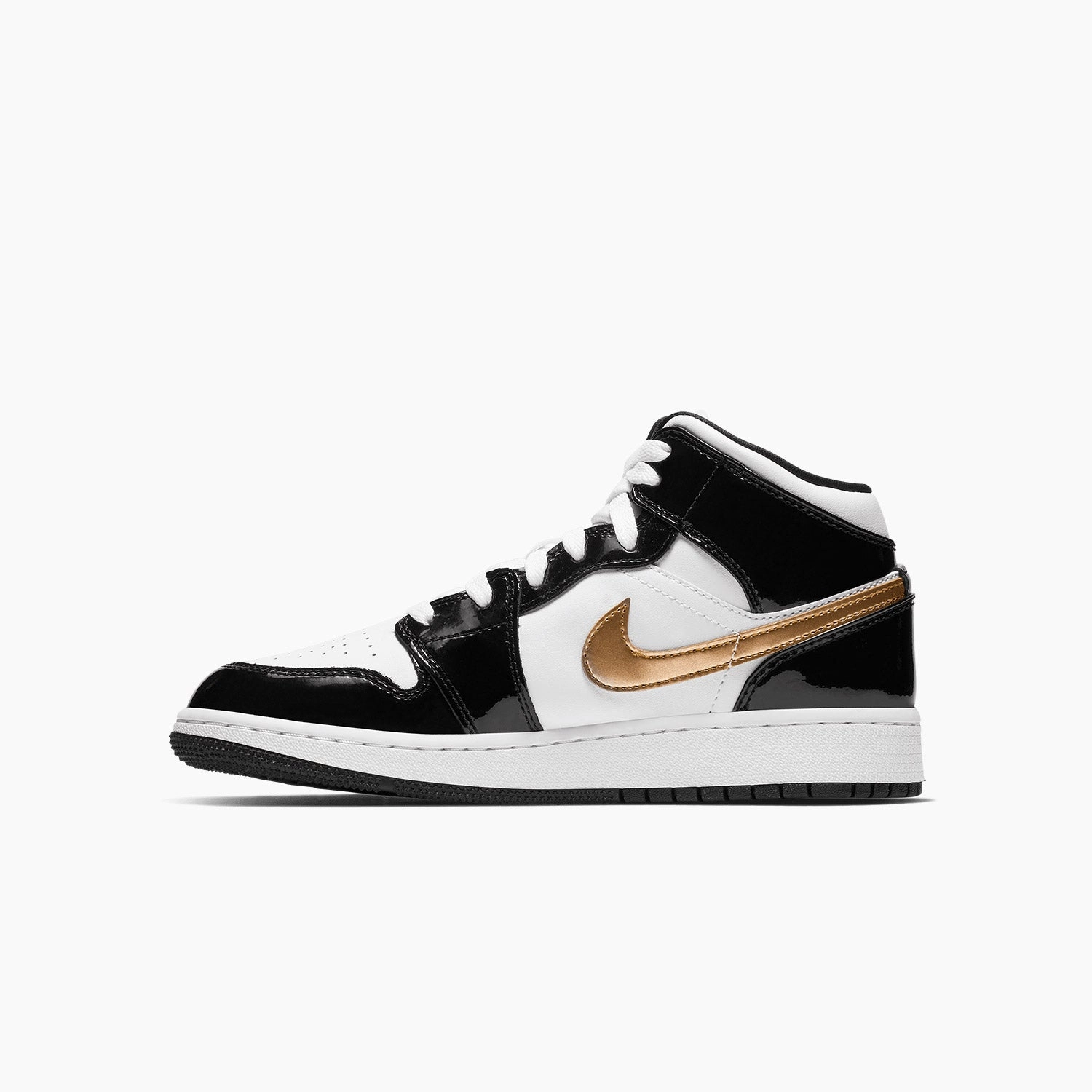 Cute Comfortable Sneakers Kid's Air Jordan 1 Mid SE "Black Gold" Grade School