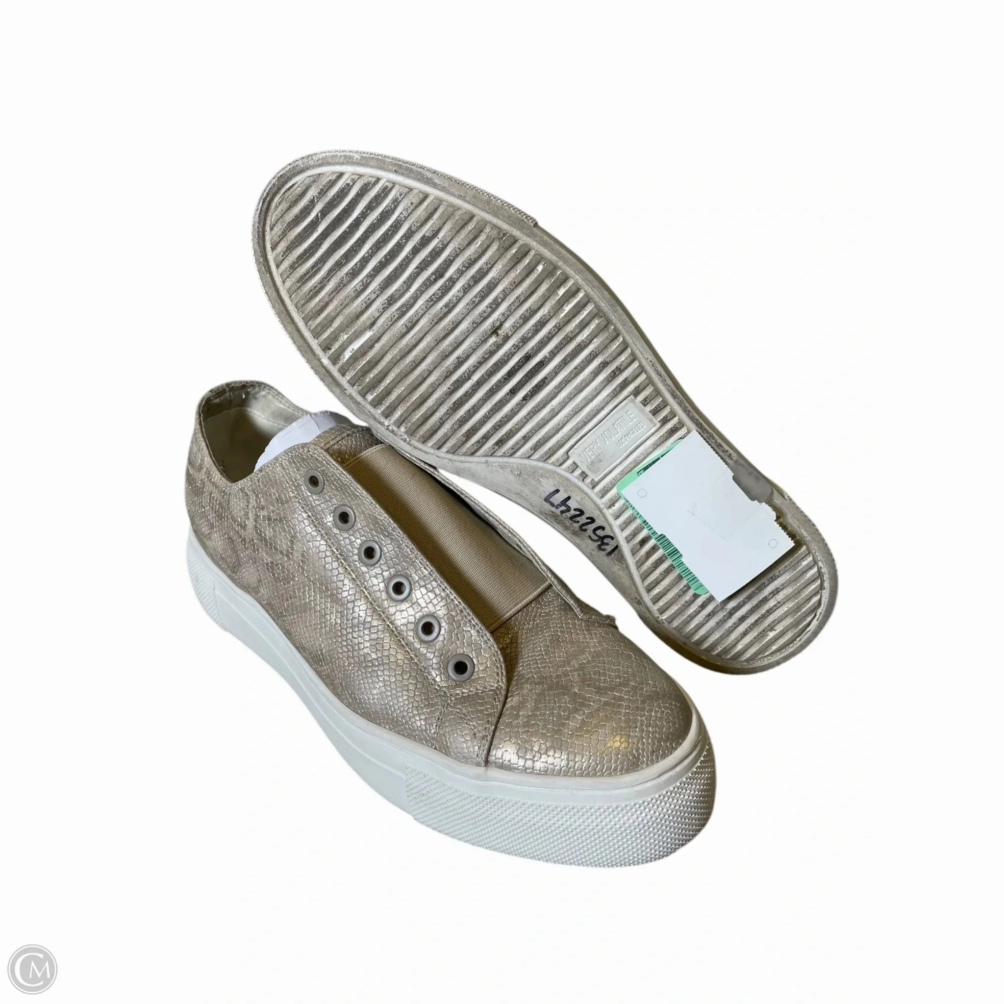 Casual Looking Running Shoes Shoes Athletic By Very Volatile In Gold, Size: 7.5