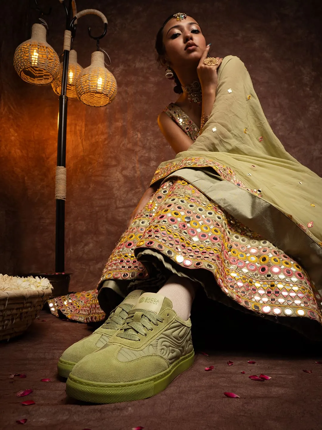 Lace On Sneakers RANGREZA ETHNIC by Bacca Bucci