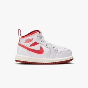 Chunk Sneakers Kid's Air Jordan 1 Mid SE "White Dune Red" Toddlers