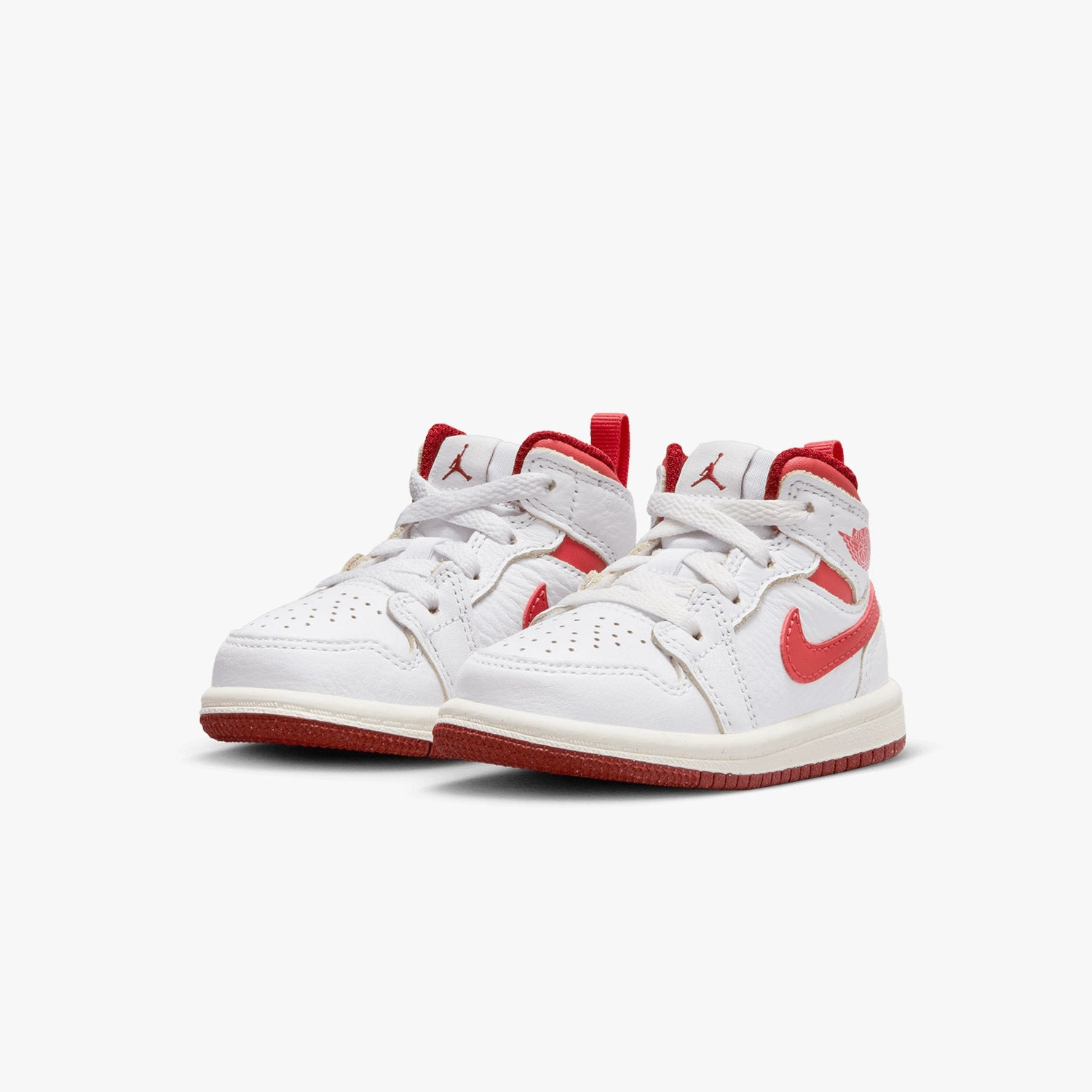 Cumming On Sneakers Kid's Air Jordan 1 Mid SE "White Dune Red" Toddlers