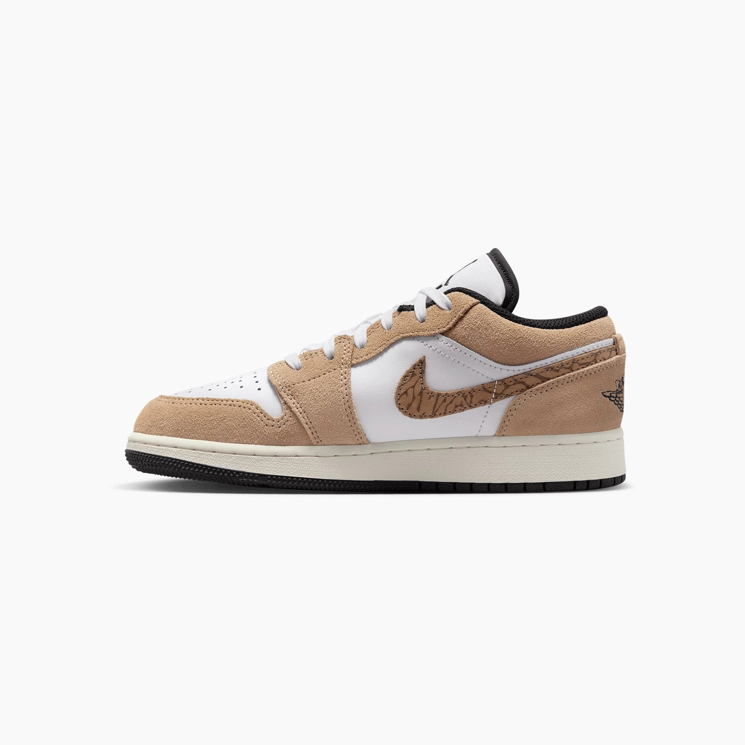 Kid's Air Jordan 1 Low SE "Brown Elephant" Grade School Recyclable Sneakers