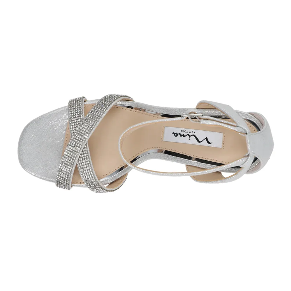 Quinley Rhinestone Metallic Ankle Strap Dress Sandals Casual Dress And Shoes