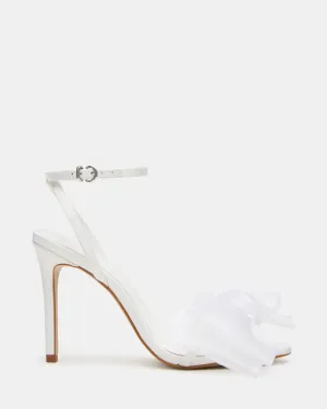 RADIANCE WHITE Knee High Boots Short Heel