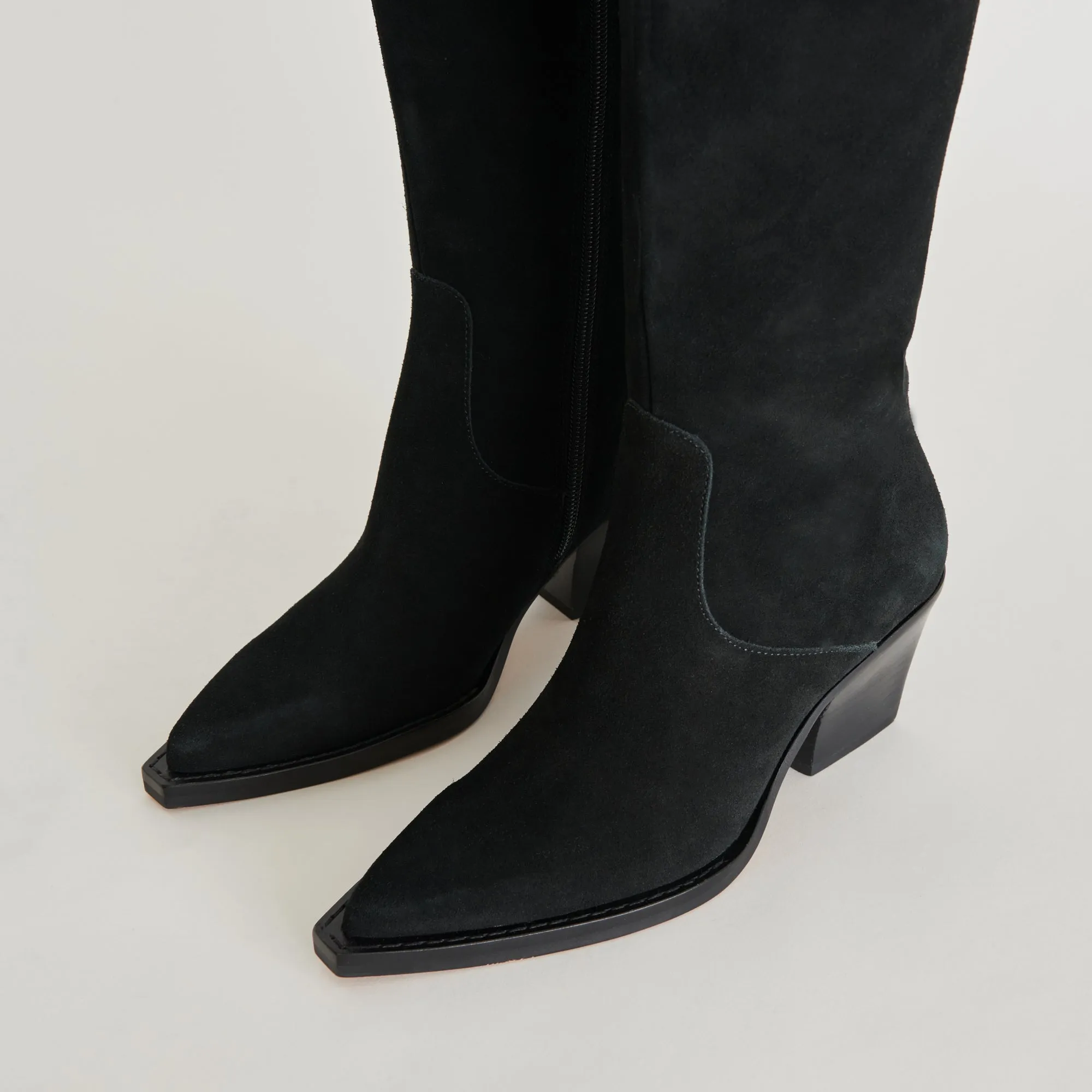 RAJ BOOTS ONYX SUEDE Over The Knee High Boots Flat