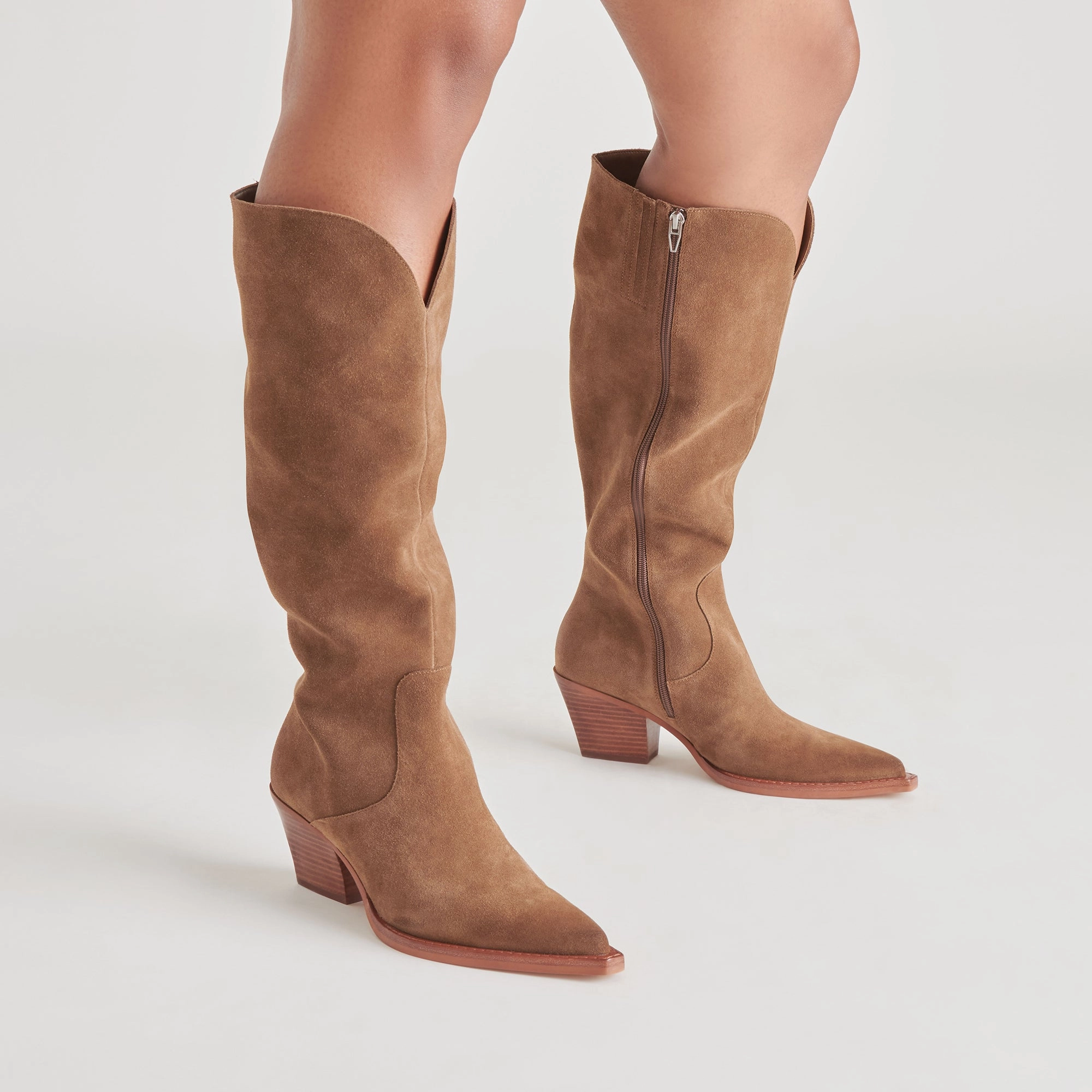 RAJ WIDE CALF BOOTS BROWN SUEDE Boots Bride