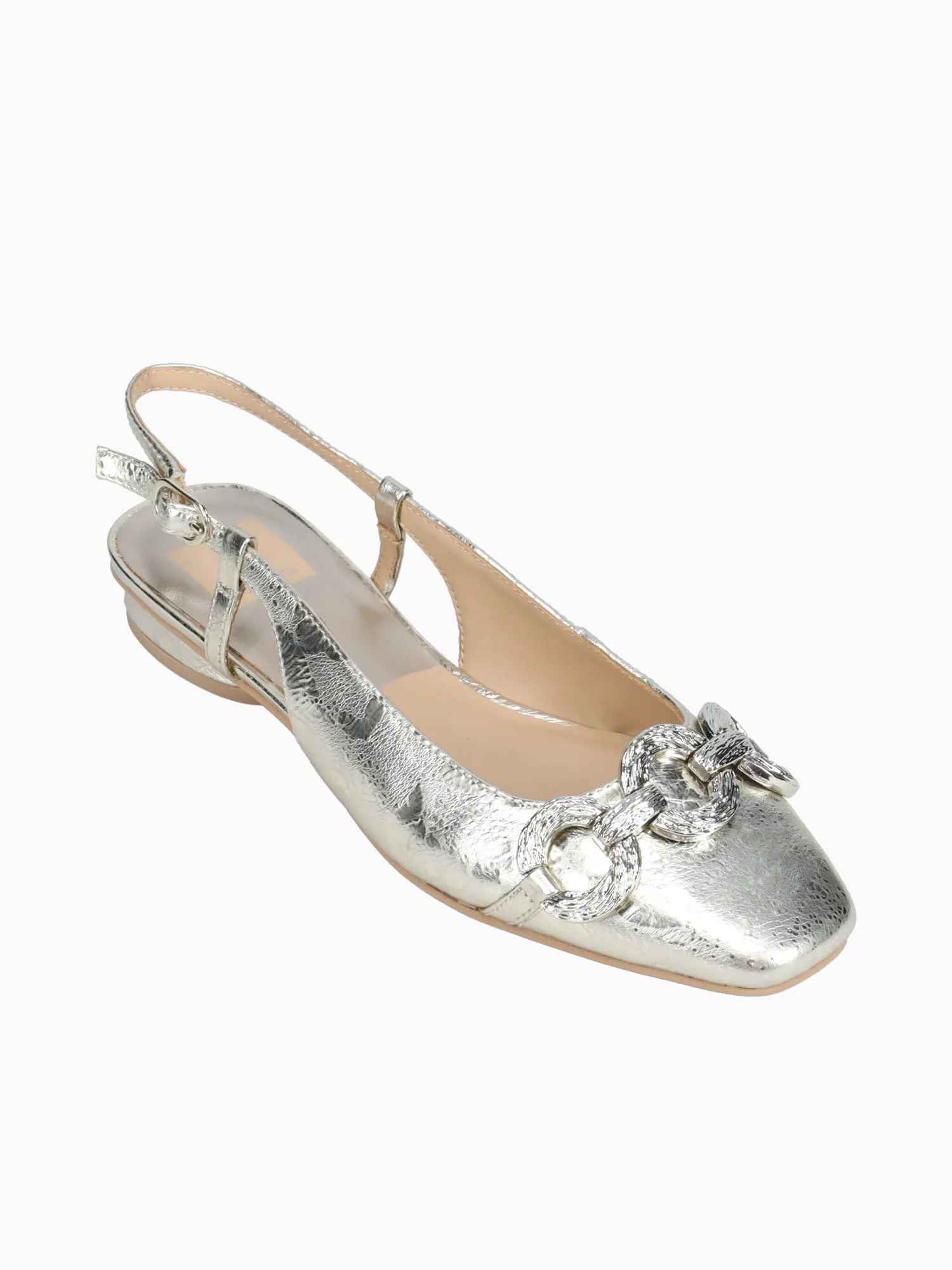 Ramano Platinum Crinkle Patent Newport Casual Shoes