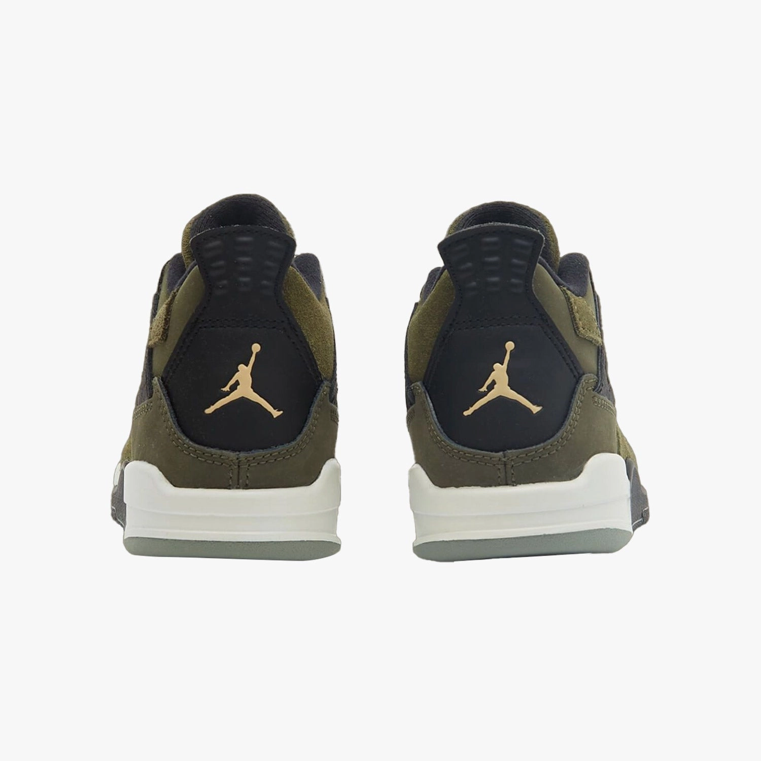 Trump Sneakers Gold Kid's Air Jordan 4 Retro SE Craft "Medium Olive" Pre School